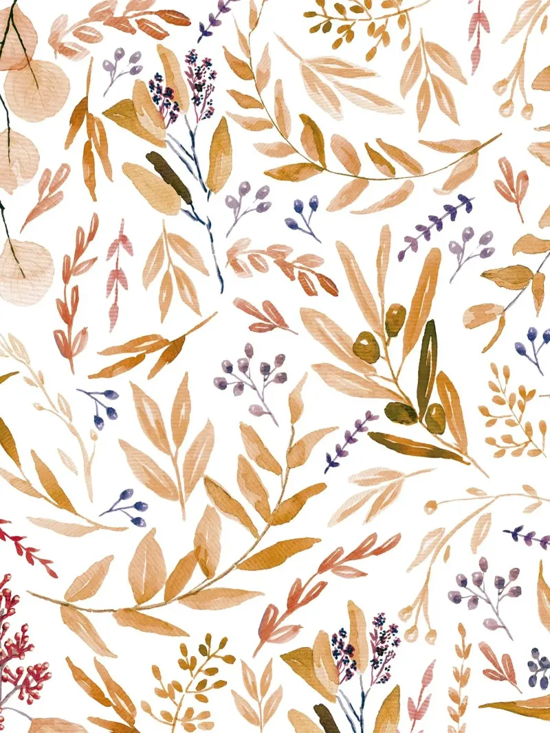 Orange Eucalyptus Leaves Pattern pellicola backlit da anisillustration