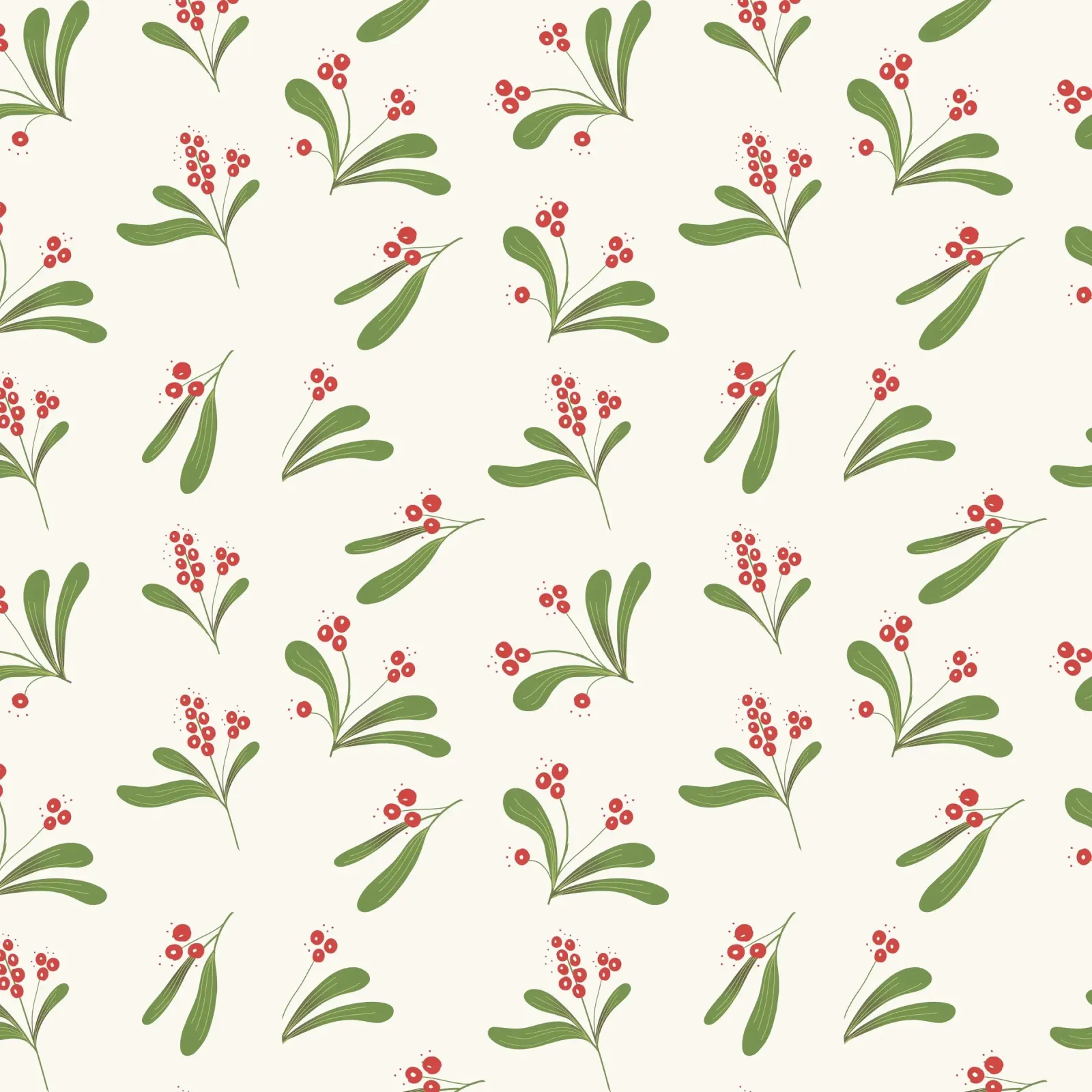 Minimal Mistletoe Christmas Pattern pellicola backlit da anisillustration