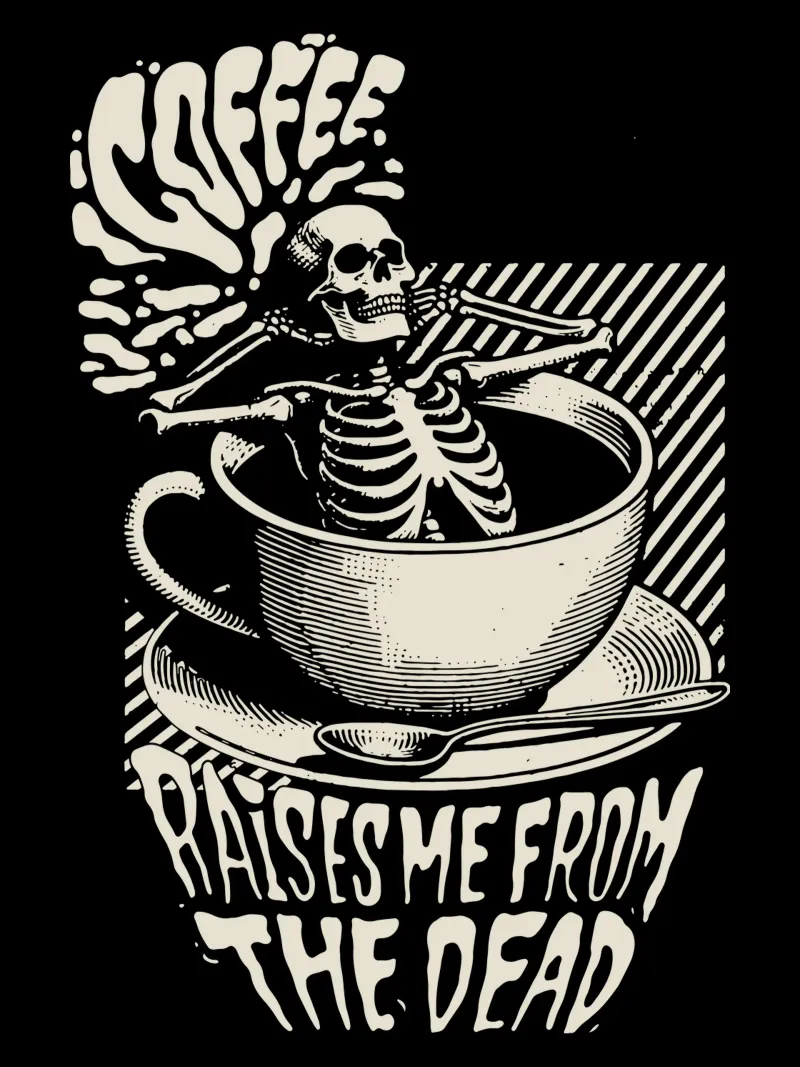 Il caffè mi risveglia dalla morte pellicola backlit da Gunawan Rb