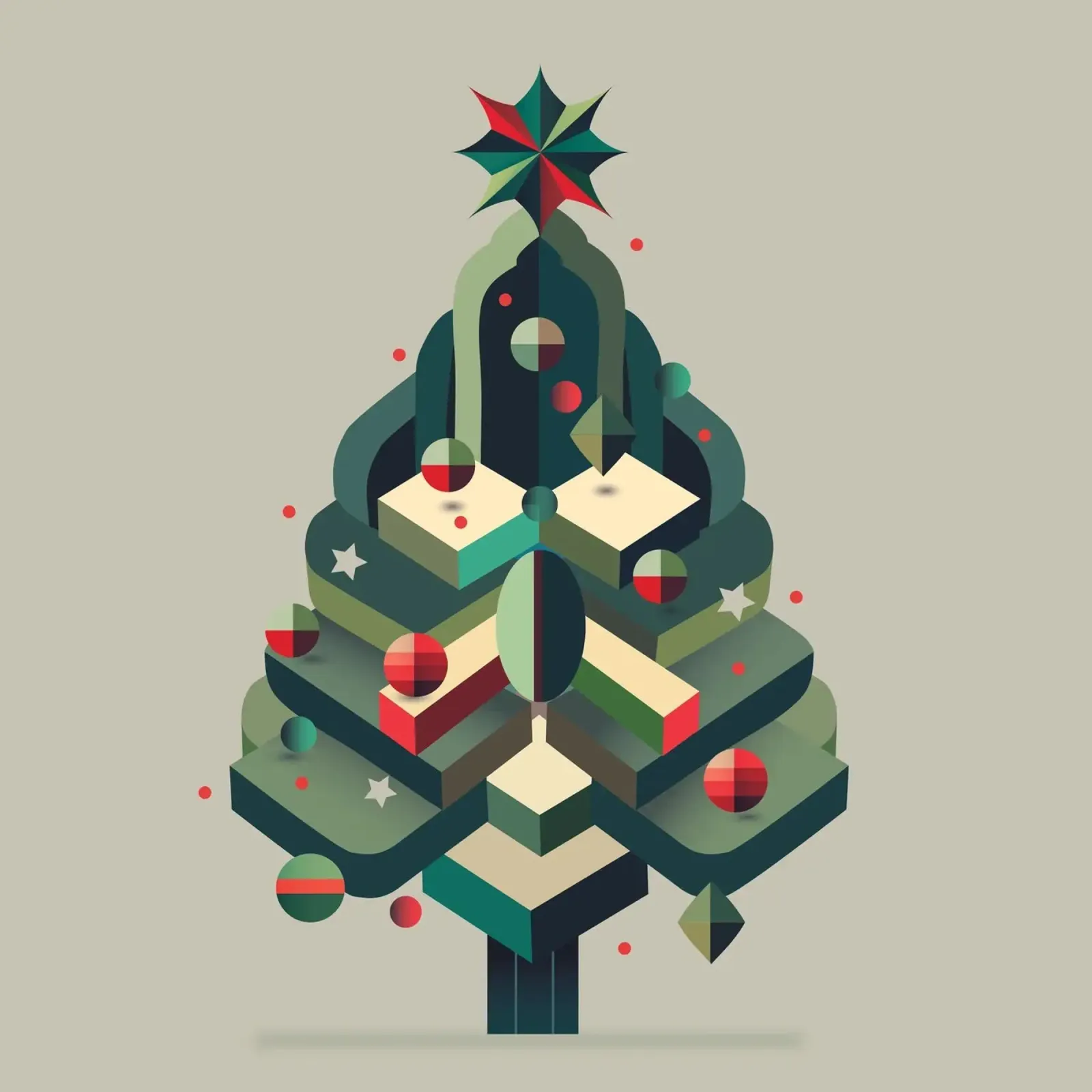 Albero di Natale moderno: l'eleganza delle feste poster con telaio in alluminio da namosh