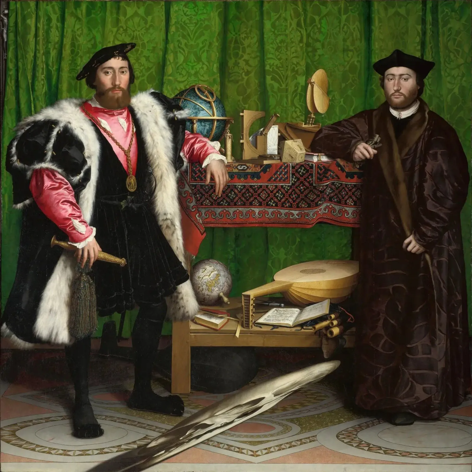 Hans Holbein il Giovane - Gli ambasciatori (1533) pellicola backlit da William Store