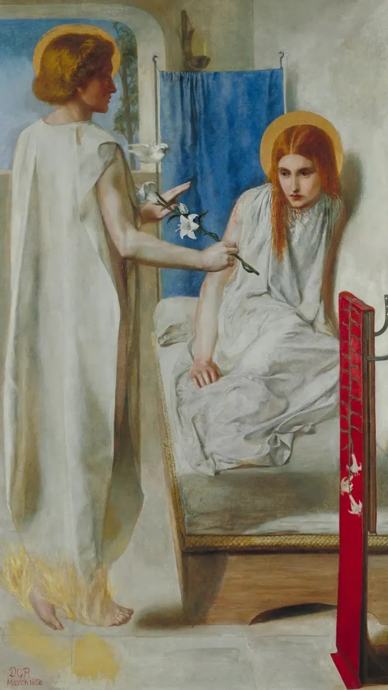 Dante Gabriel Rossetti, The Annunciation Ecce Ancilla Domini poster da Timeless Artworks