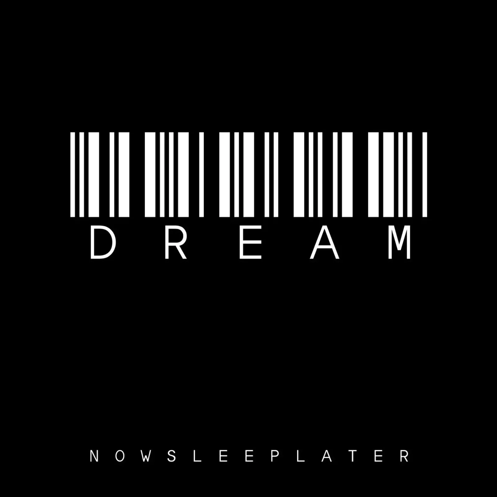 Barcode DREAM Black poster con telaio in plastica da steffi | wordART