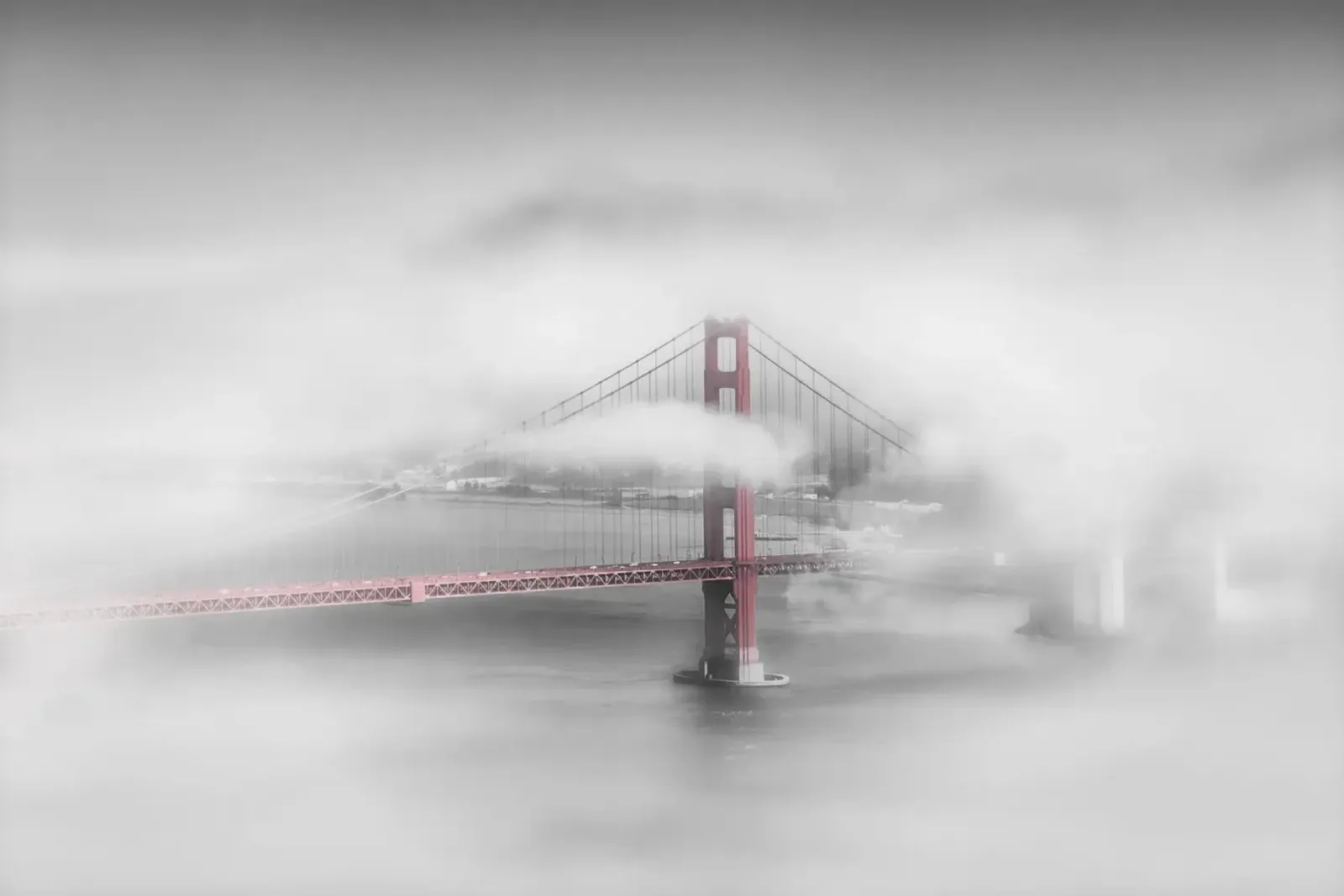 Golden Gate Bridge in the fog | colourkey canvas by Melanie Viola