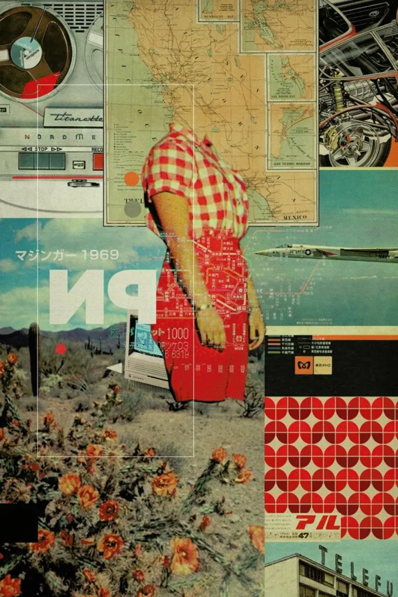NP 1969 poster con telaio in legno da Frank Moth