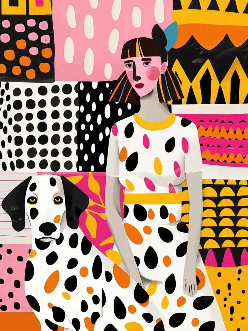 Collage di dalmata e cani patchwork carta hahnemühle da Autofocus