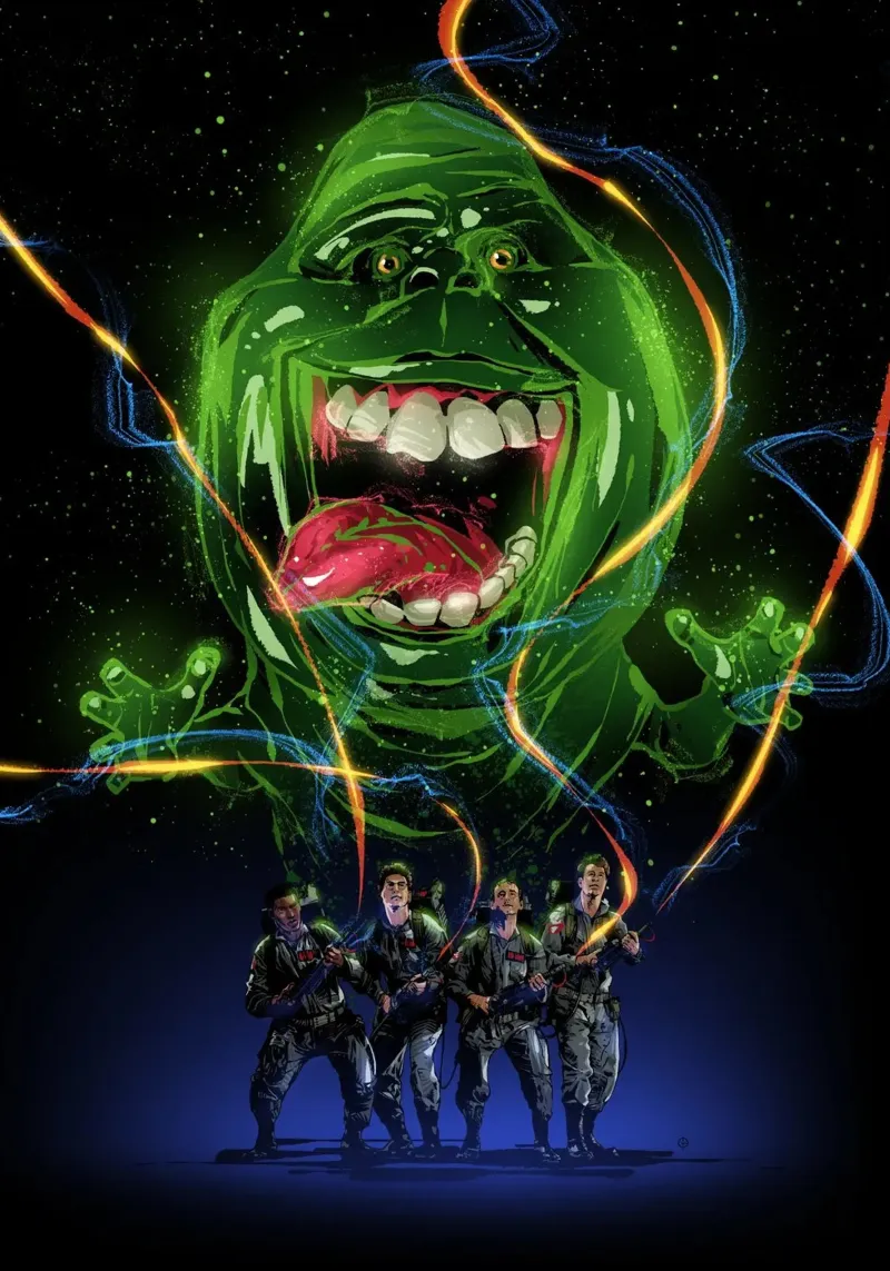Ghostbusters Slimer canvas by nabakumov