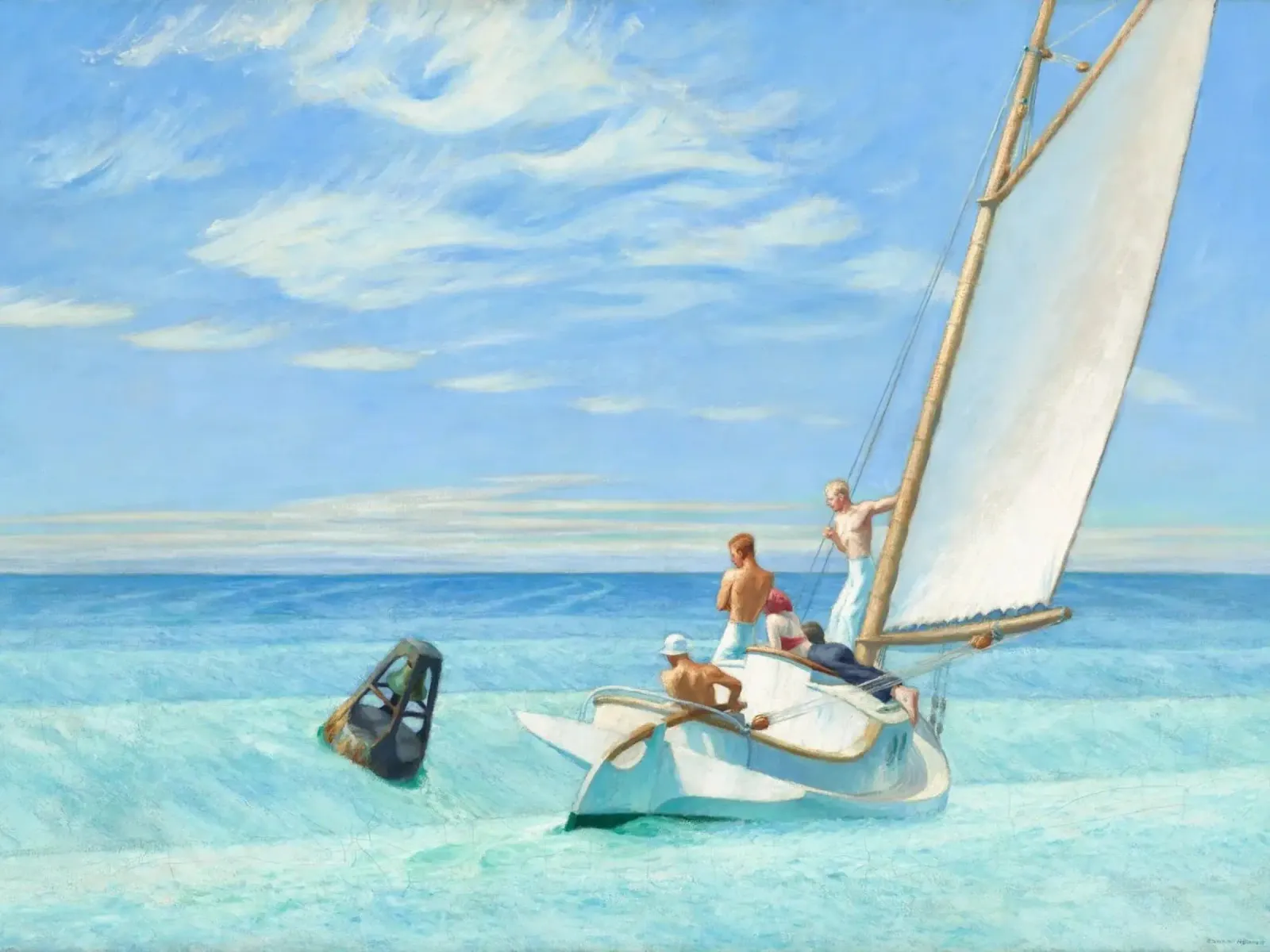Edward Hopper - mareggiata a terra pellicola backlit da Timeless Artworks