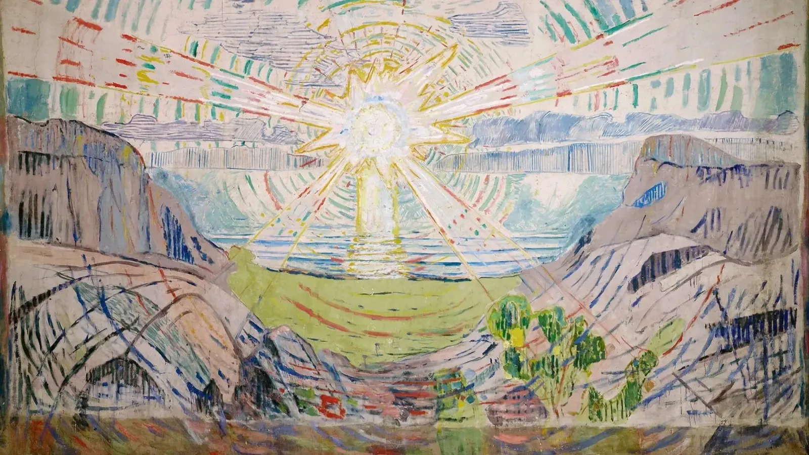 Edvard Munch - Il sole, 1911 carta hahnemühle da Timeless Artworks