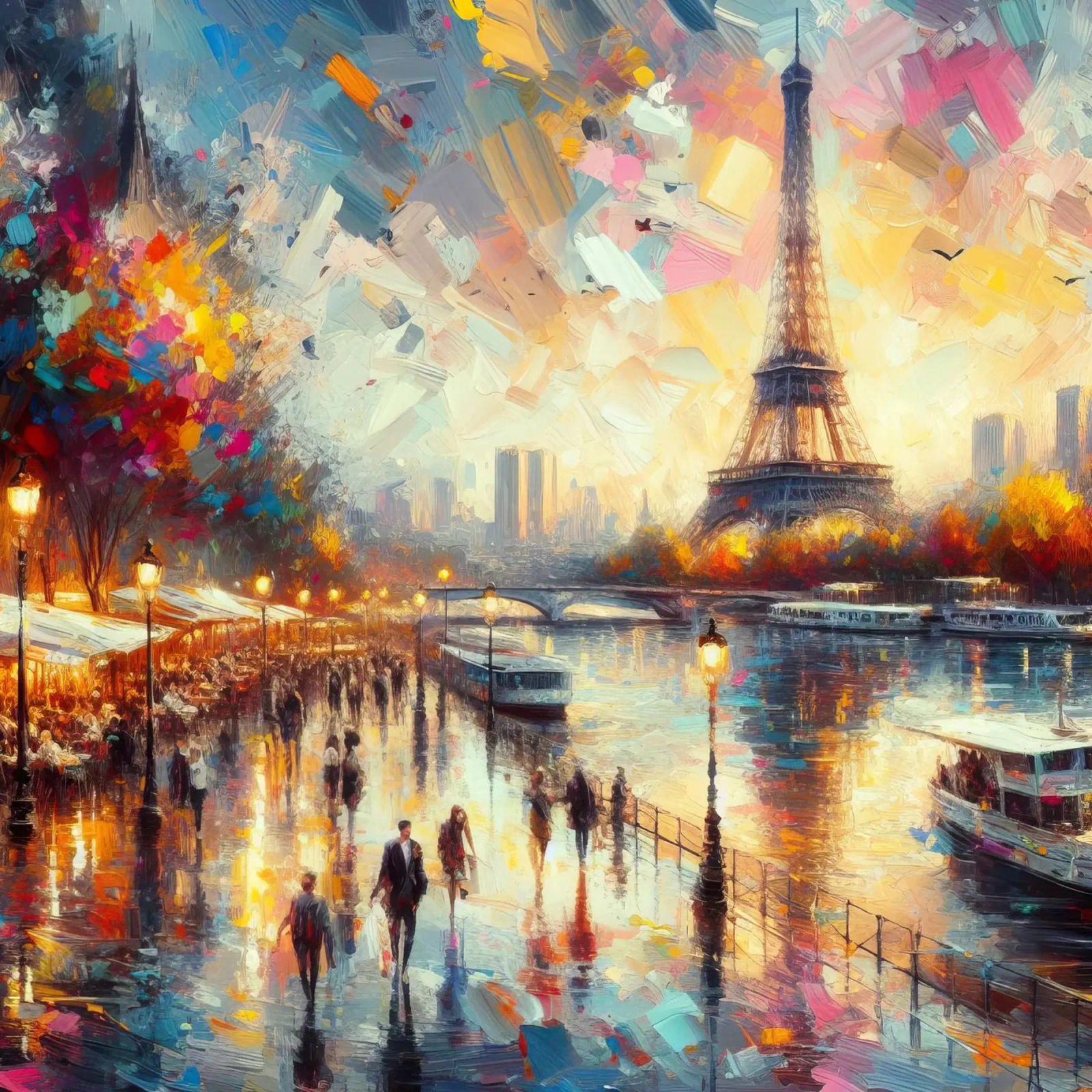 Pariser Aquarell Poster von ARTVI-SHOP