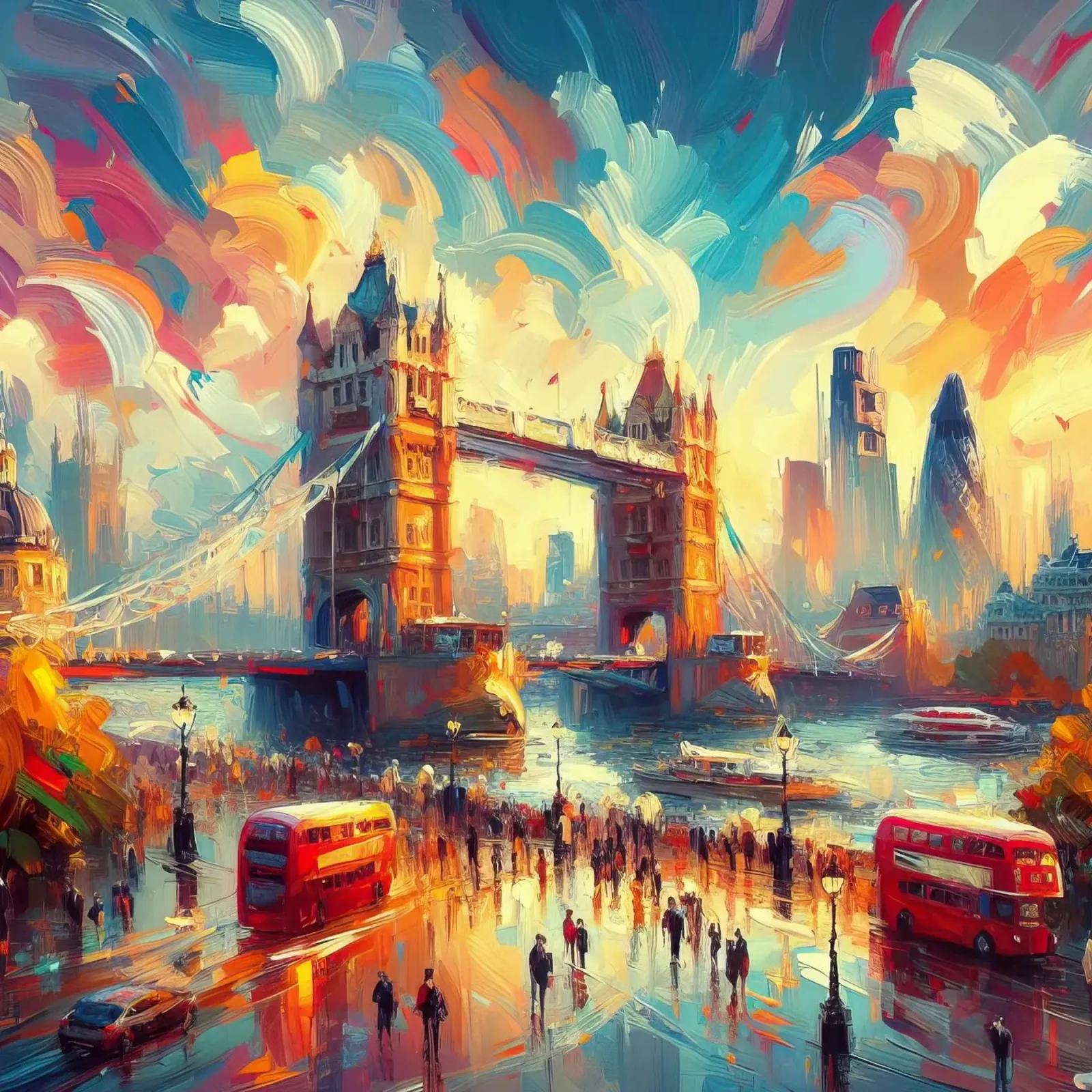 acquerello di londra pellicola backlit da ARTVI-SHOP