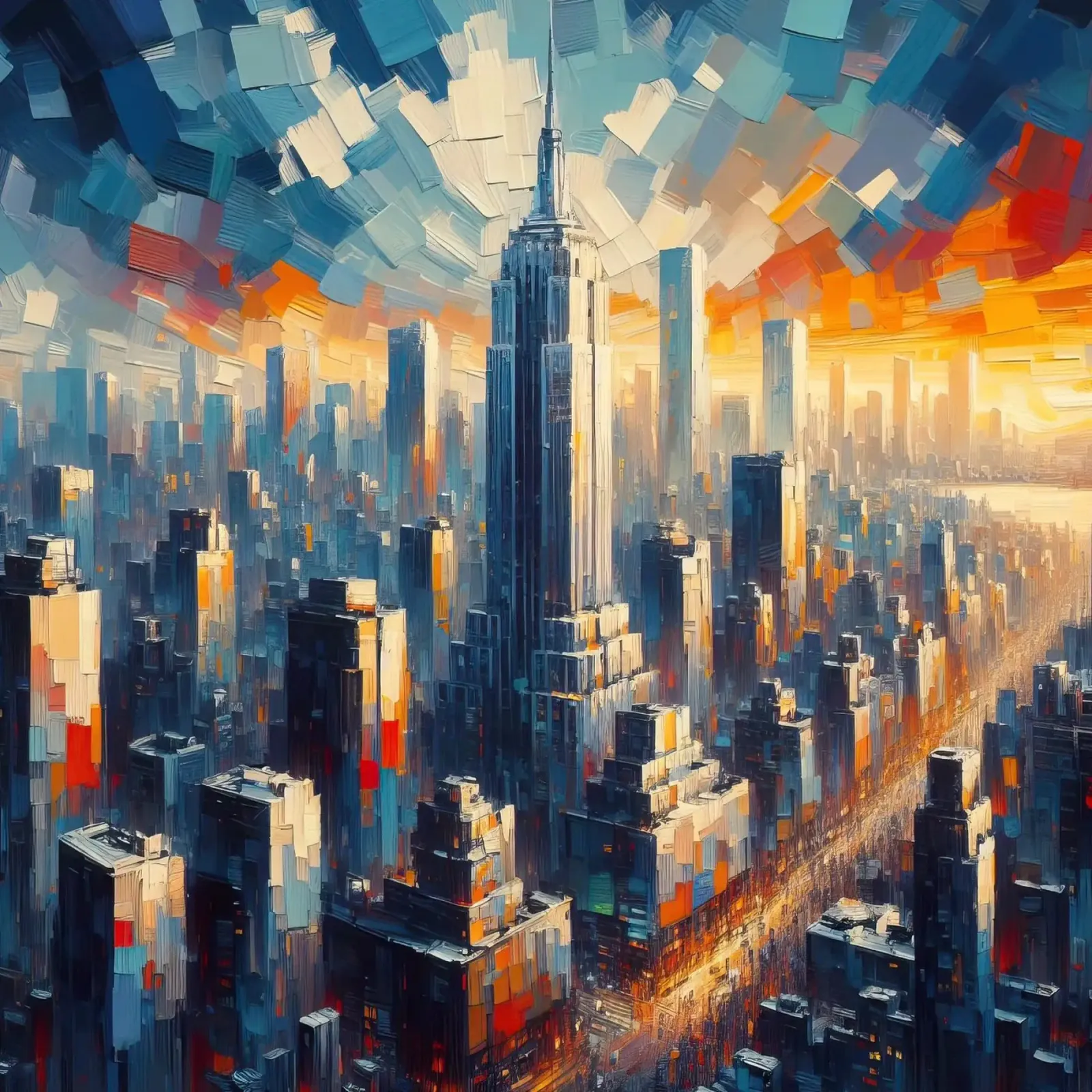 Acquerello di New York pellicola backlit da ARTVI-SHOP