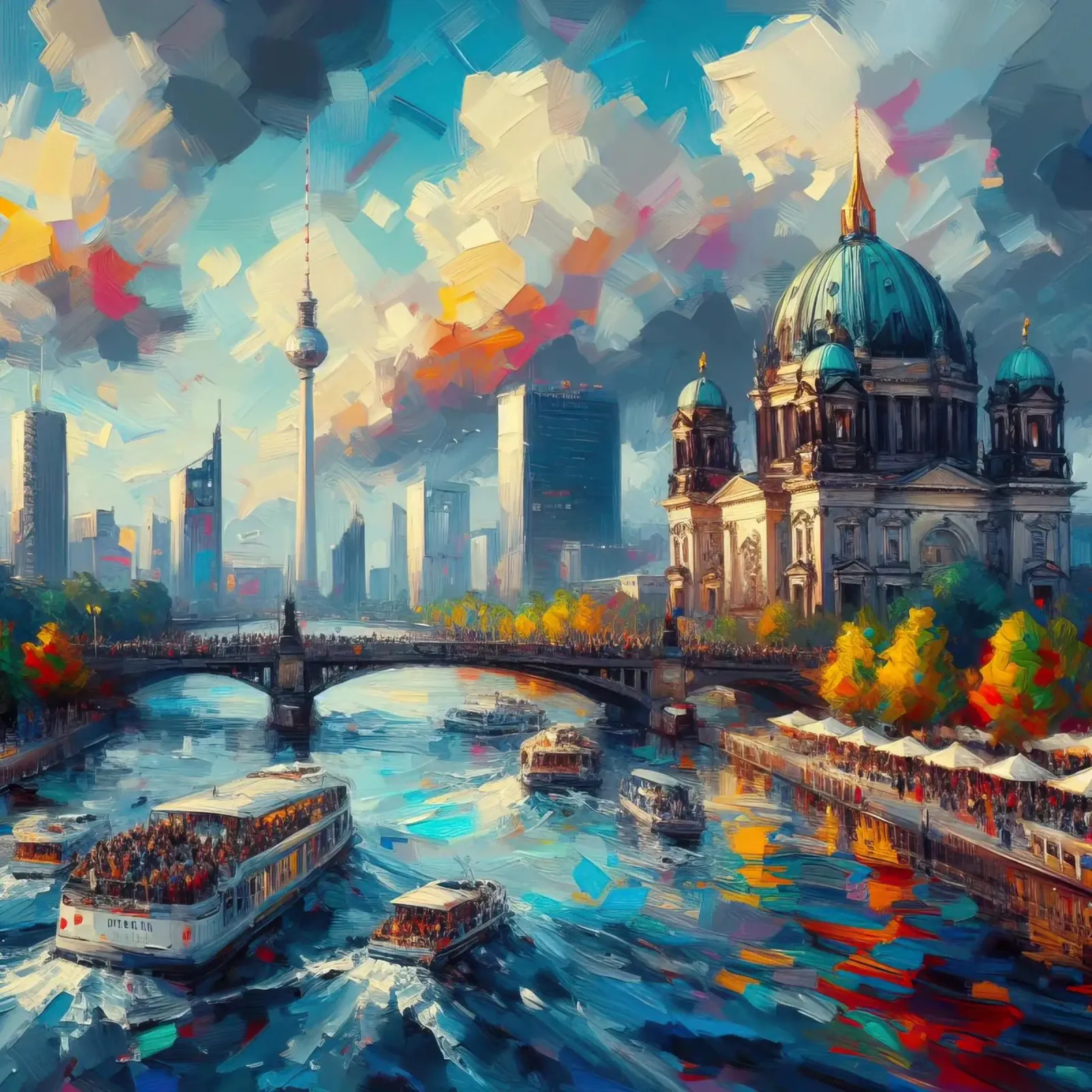 Acquerello di Berlino pellicola backlit da 🎁 ARTVI-SHOP