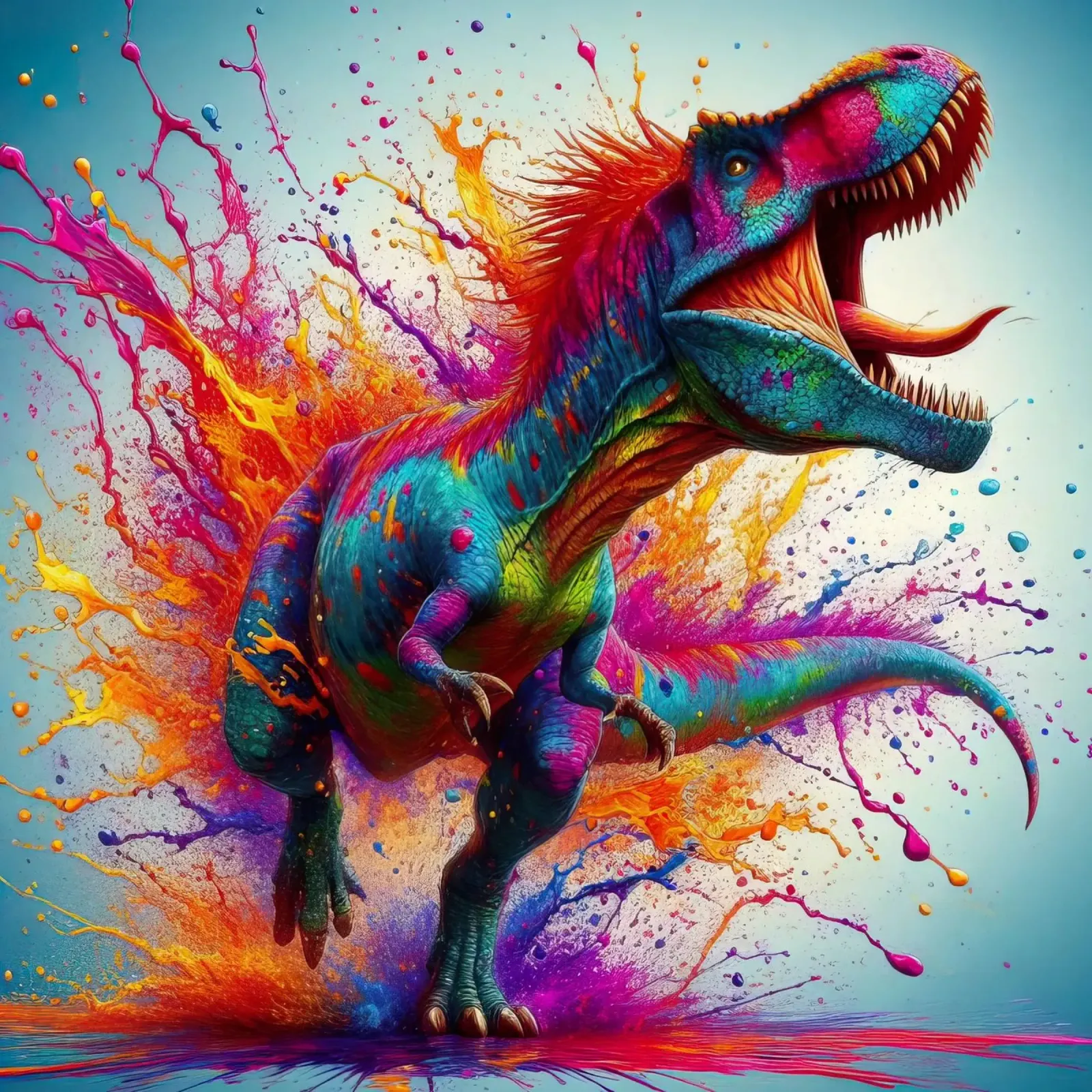 Dinosauro ad acquerello pellicola backlit da ARTVI-SHOP