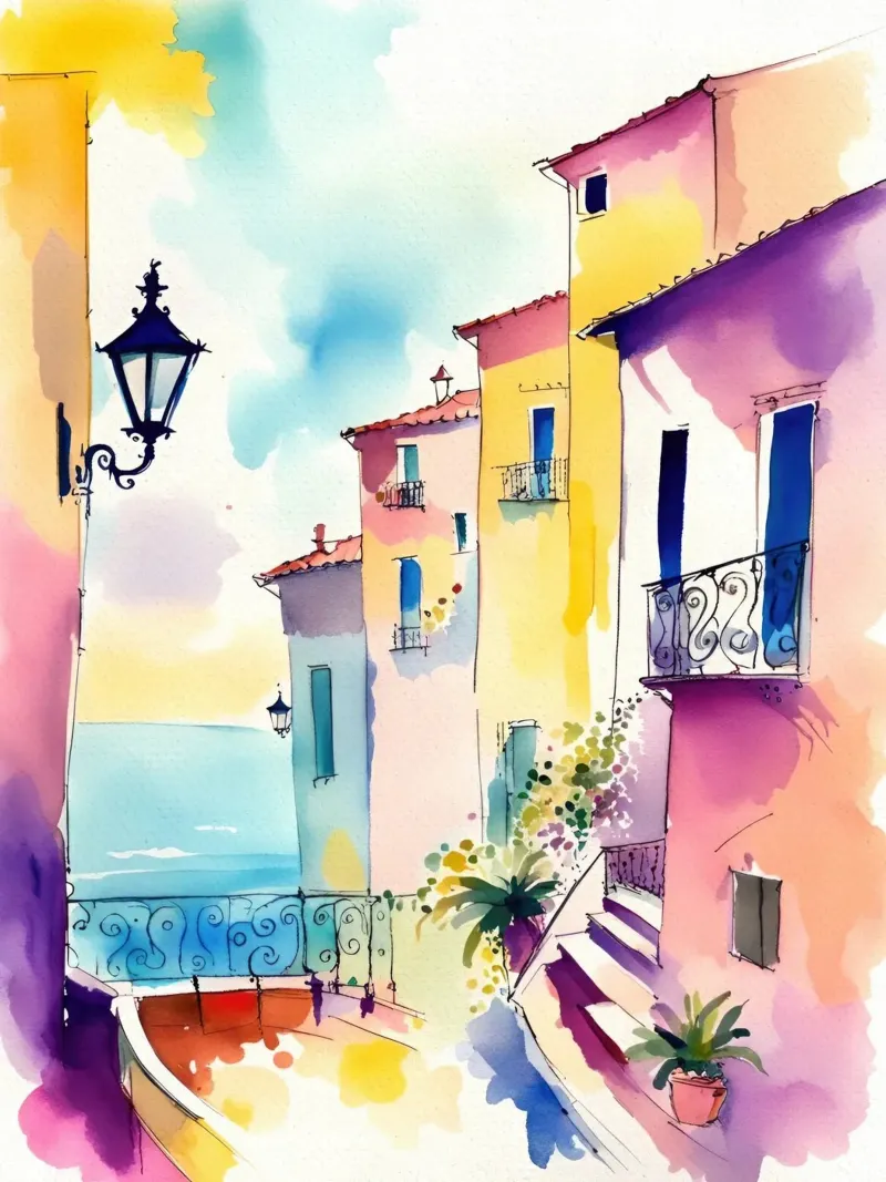 French Riviera Acryl-Glas von Artsy Bessy