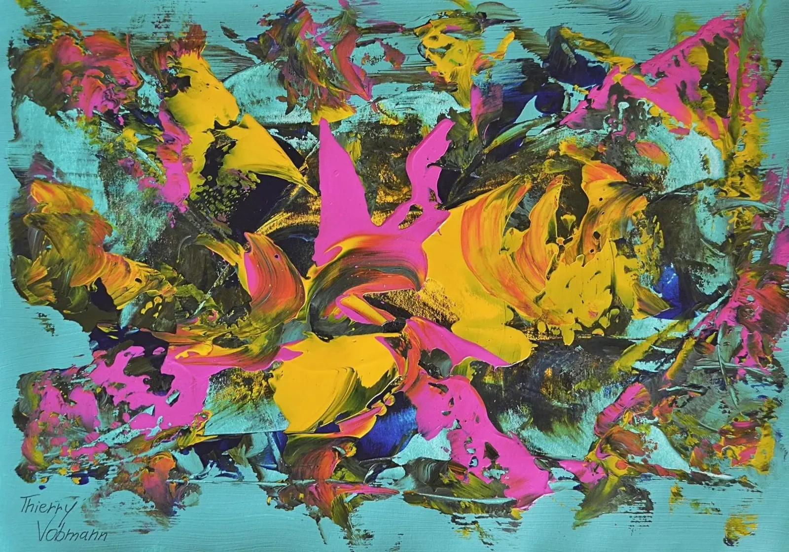 IDEAL GIFT 29 alu-dibond by Thierry Vobmann Abstract painting