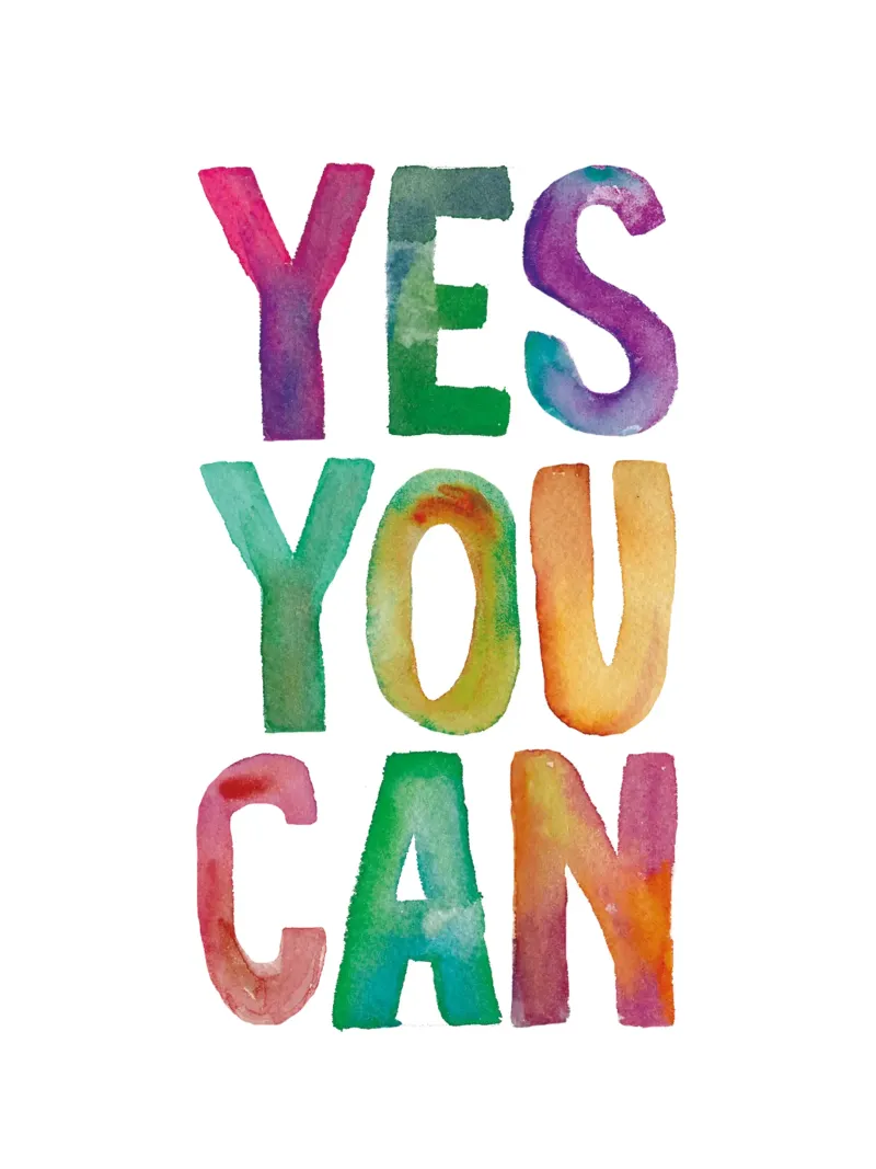 Yes You Can Rainbow Typography Design per le camere dei bambini pellicola backlit da THE MOTIVATED TYPE