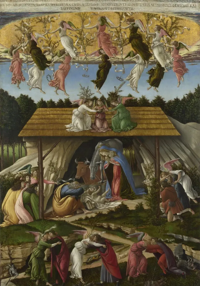 Sandro Botticelli - The Mystical Nativity carta hahnemühle da Timeless Artworks