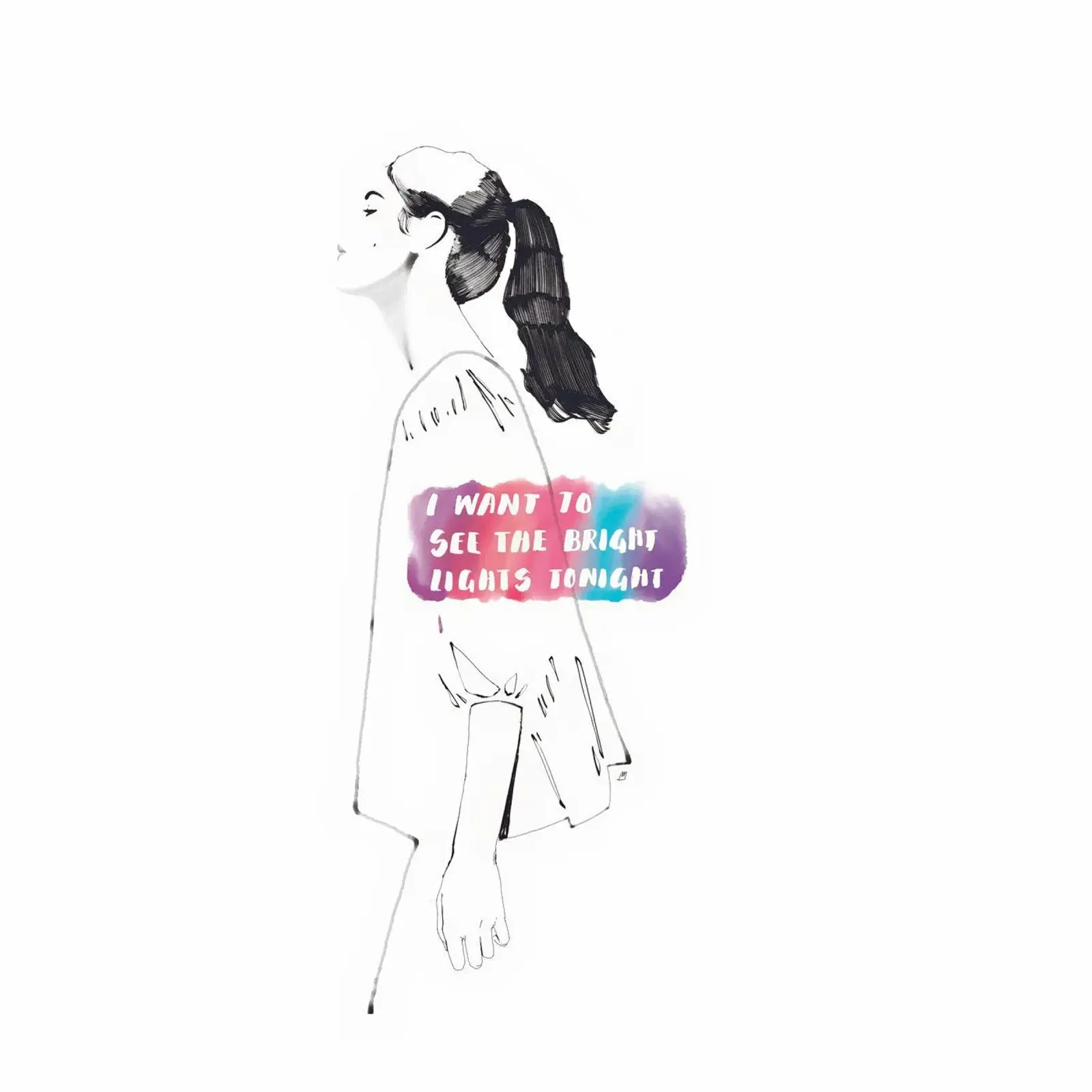 I Want To See The Bright Lights Tonight carta hahnemühle da Manuel Rebollo