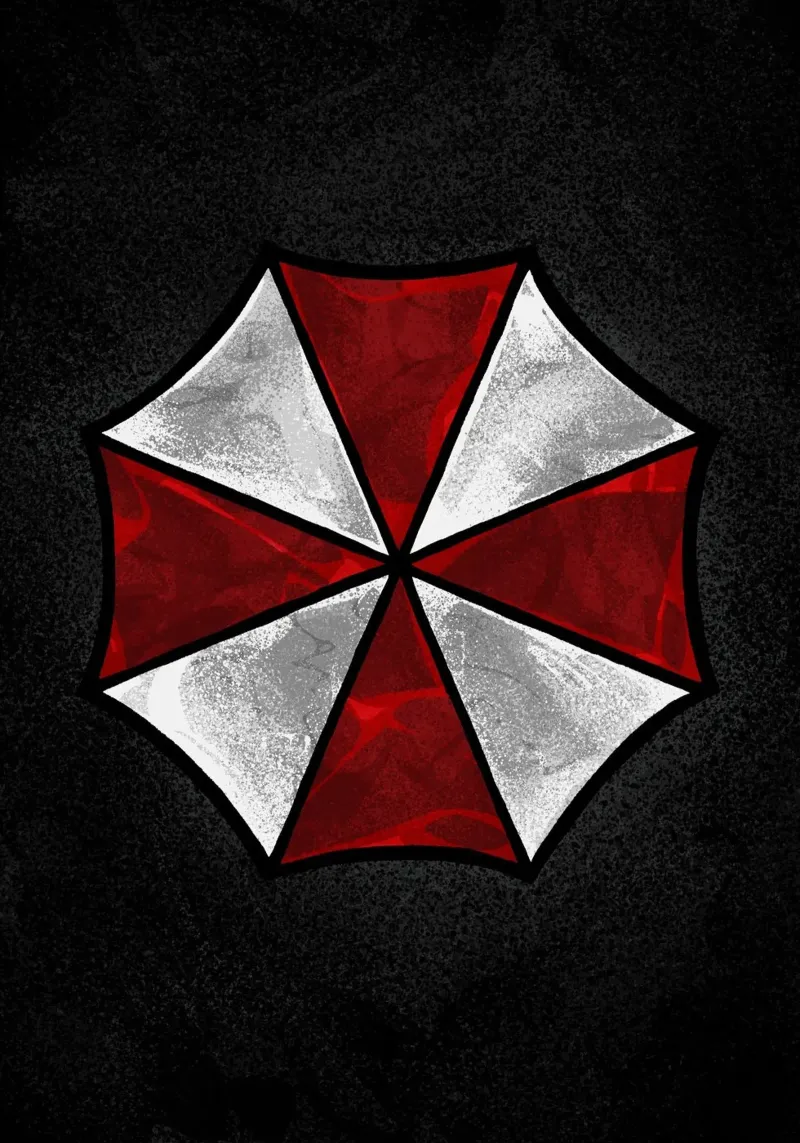 Umbrella Corporation Emblem poster con telaio in alluminio da nabakumov