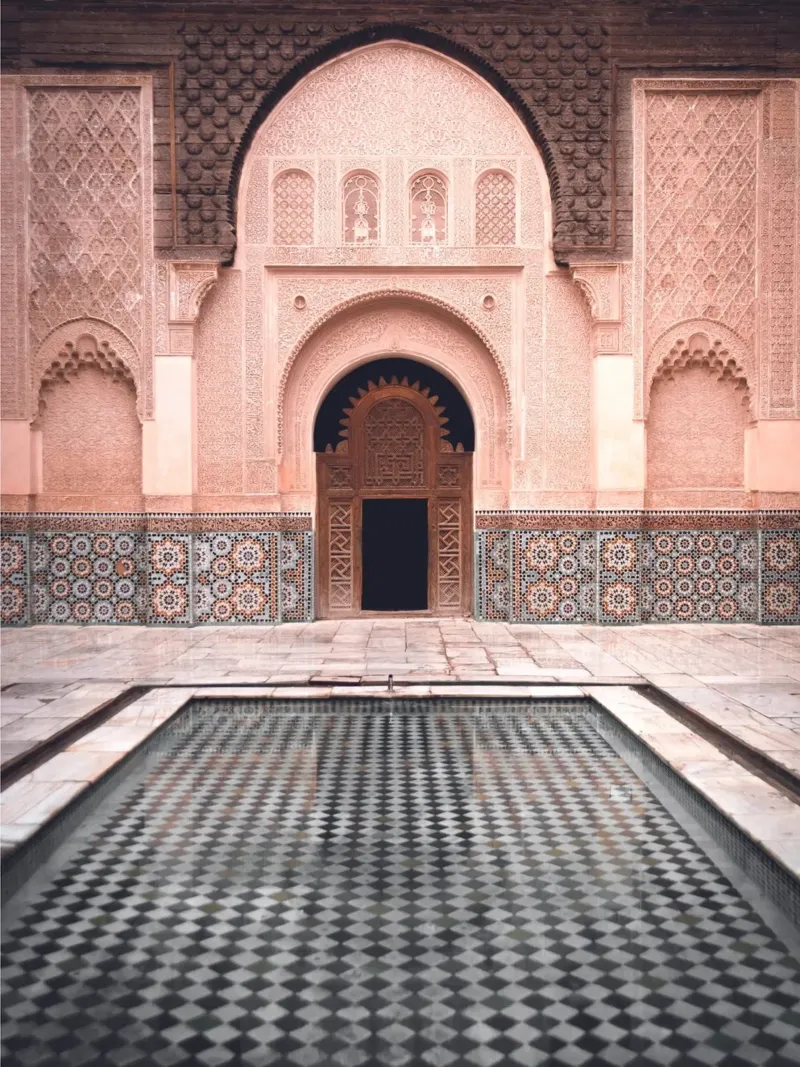 Oriental courtyard - Mystical mosaic architecture canvas by Whole©
