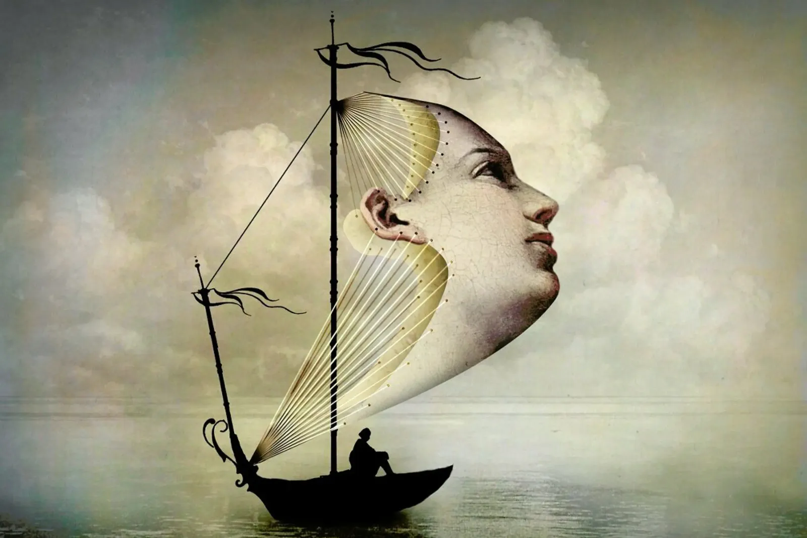 Homeward Bound poster con telaio in legno da Catrin Welz-Stein