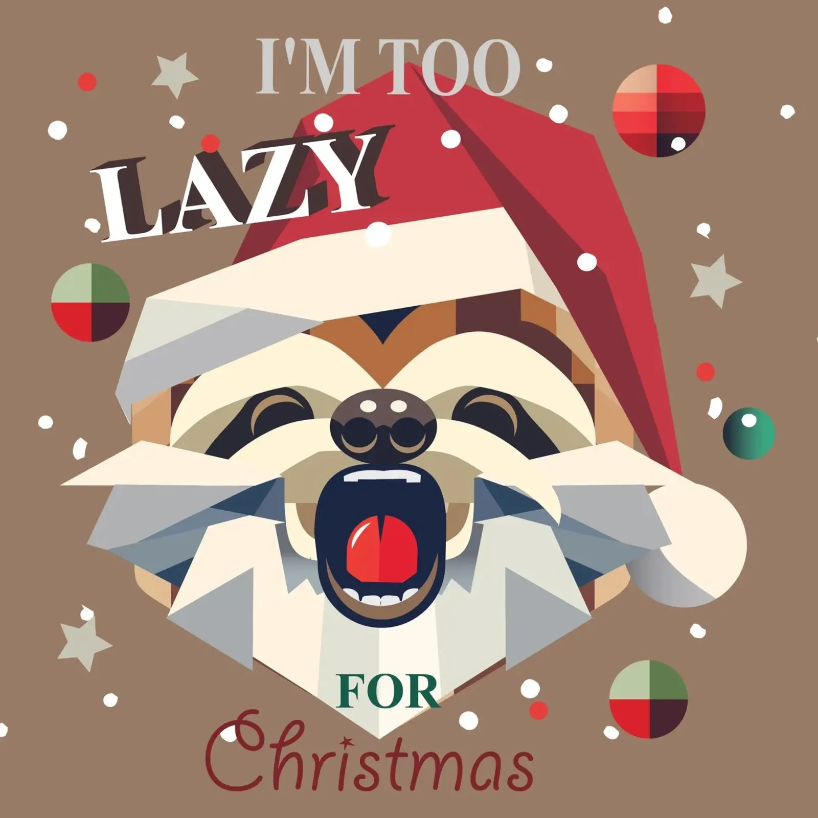 Relaxed through the Christmas season - sloth with style canvas with Floater frame by namosh