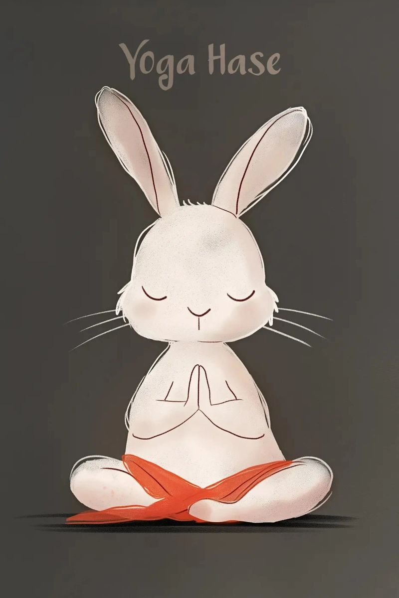 Der Yoga-Hase Poster von Carinaprint