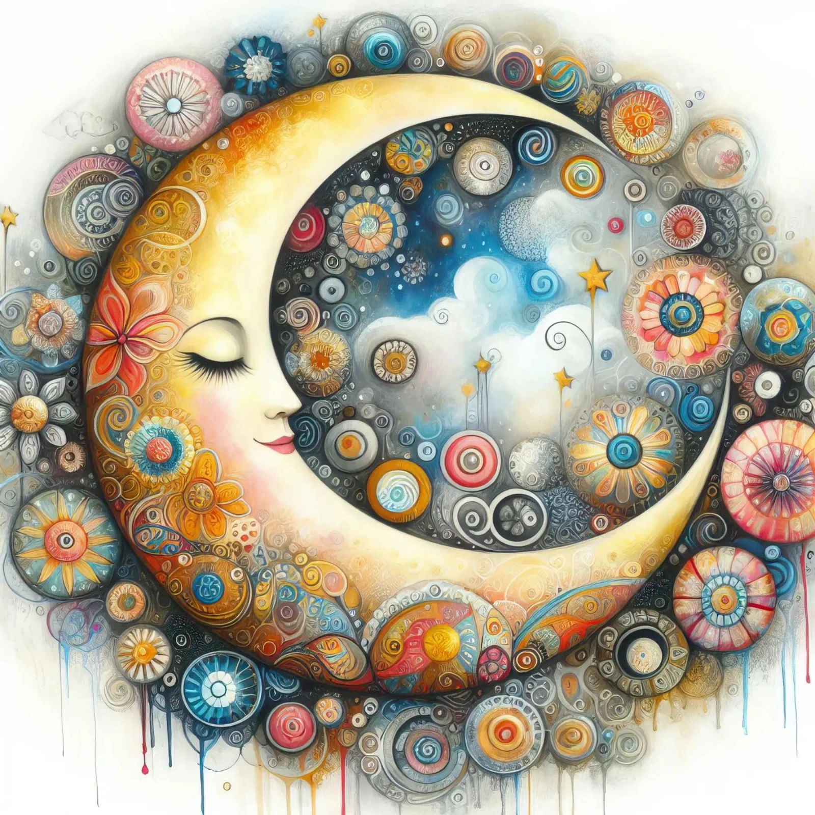 a capricious moon poster by ARTVI-SHOP
