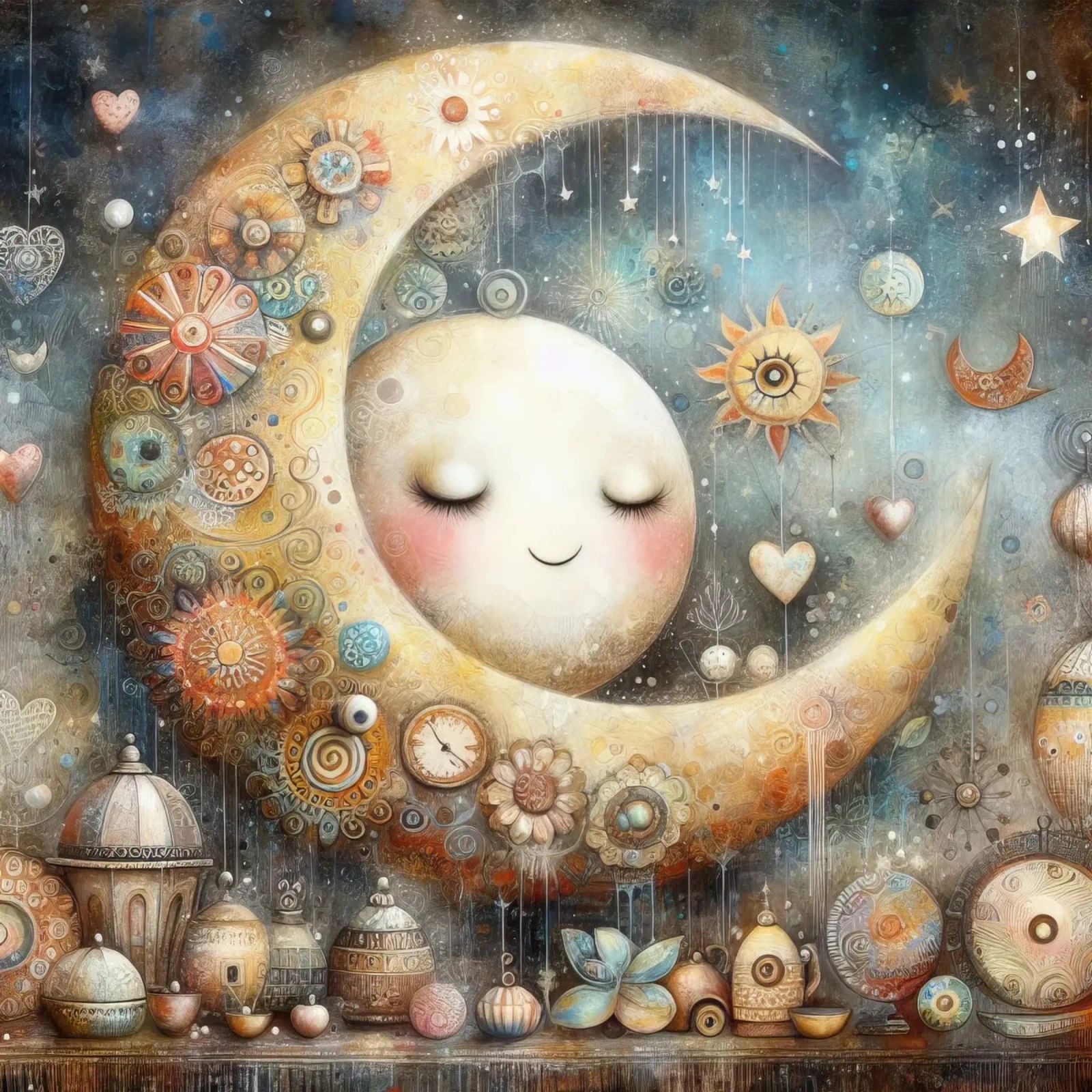 a capricious moon. poster by ARTVI-SHOP