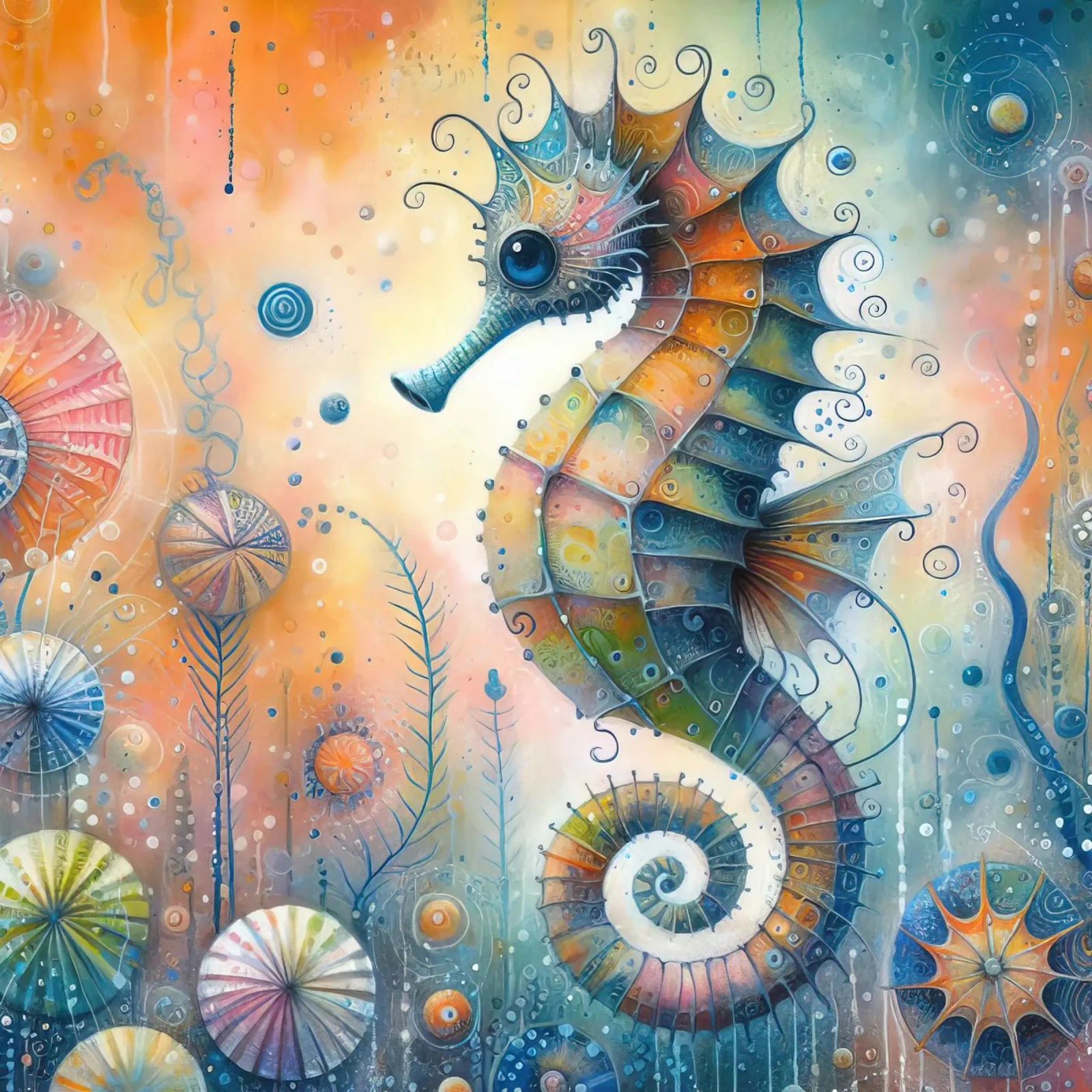 a capricious seahorse. poster by ARTVI-SHOP