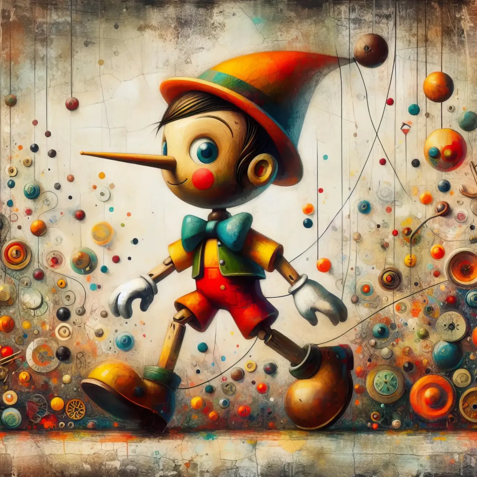 a whimsical pinocchio hahnemühle by 🎁 ARTVI-SHOP