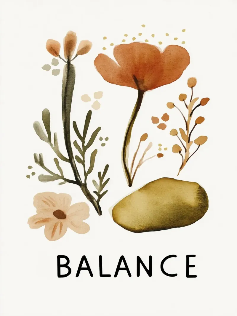 Balance No 2 poster con telaio in plastica da treechild