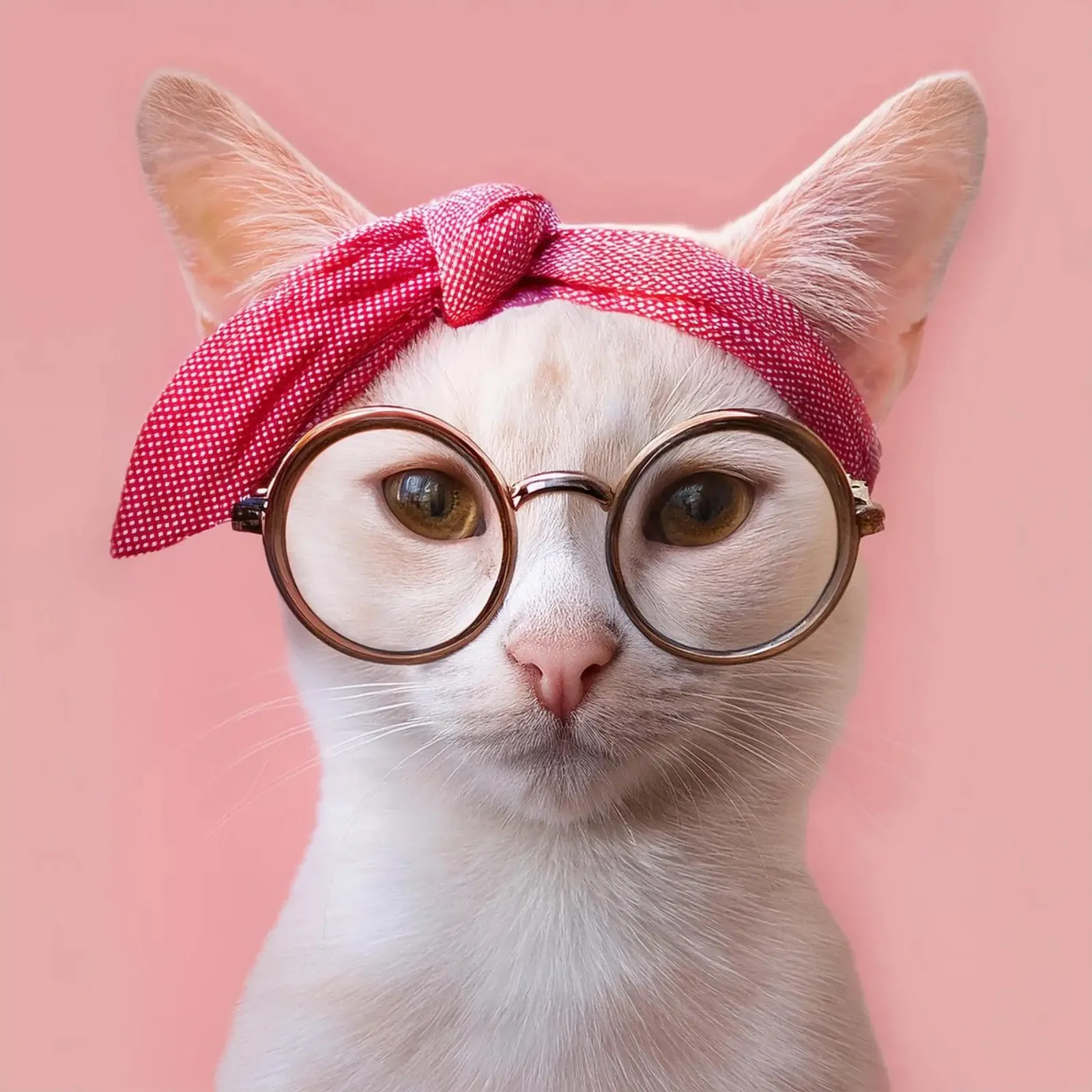 Adorabile gatto con occhiali e fascia per capelli - animale eccentrico pellicola backlit da FlexiDesignsByK