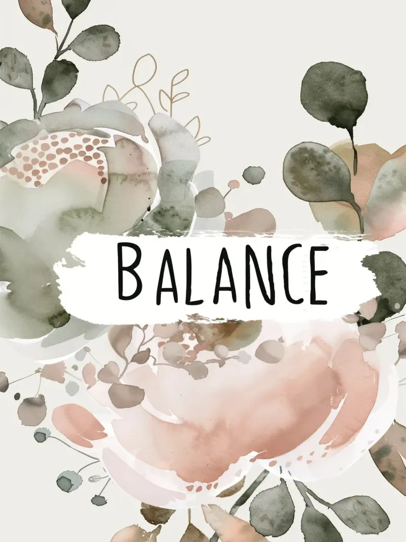Balance No 5 poster con telaio in plastica da treechild