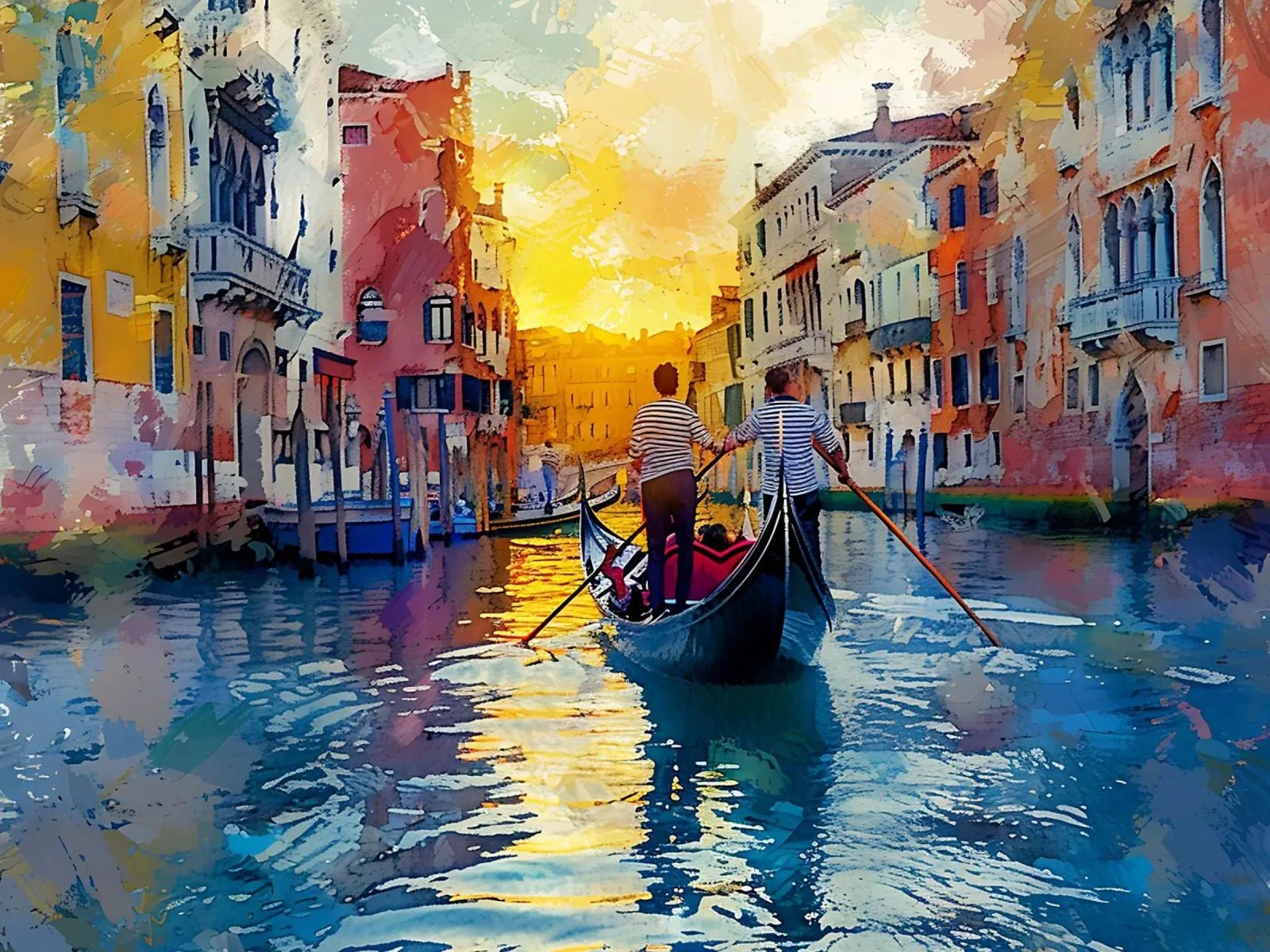 Sunset at Venice Poster von Artsy Bessy