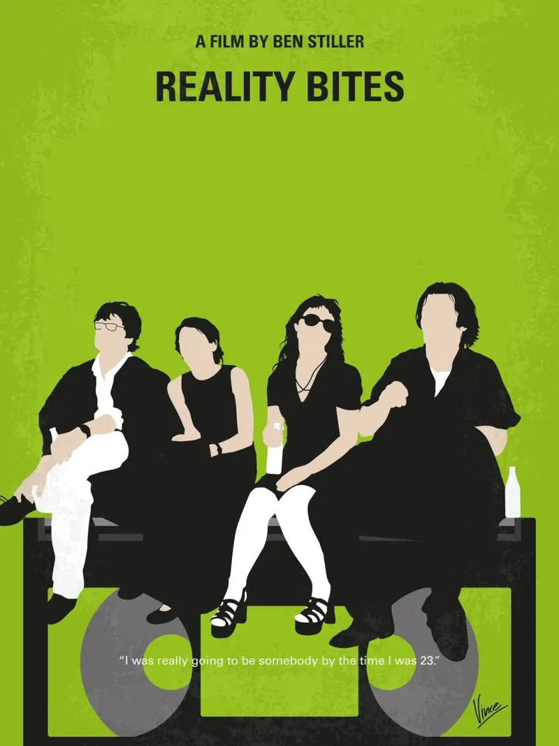 No938 My Reality Bites minimal movie poster alluminio dibond da Chungkong