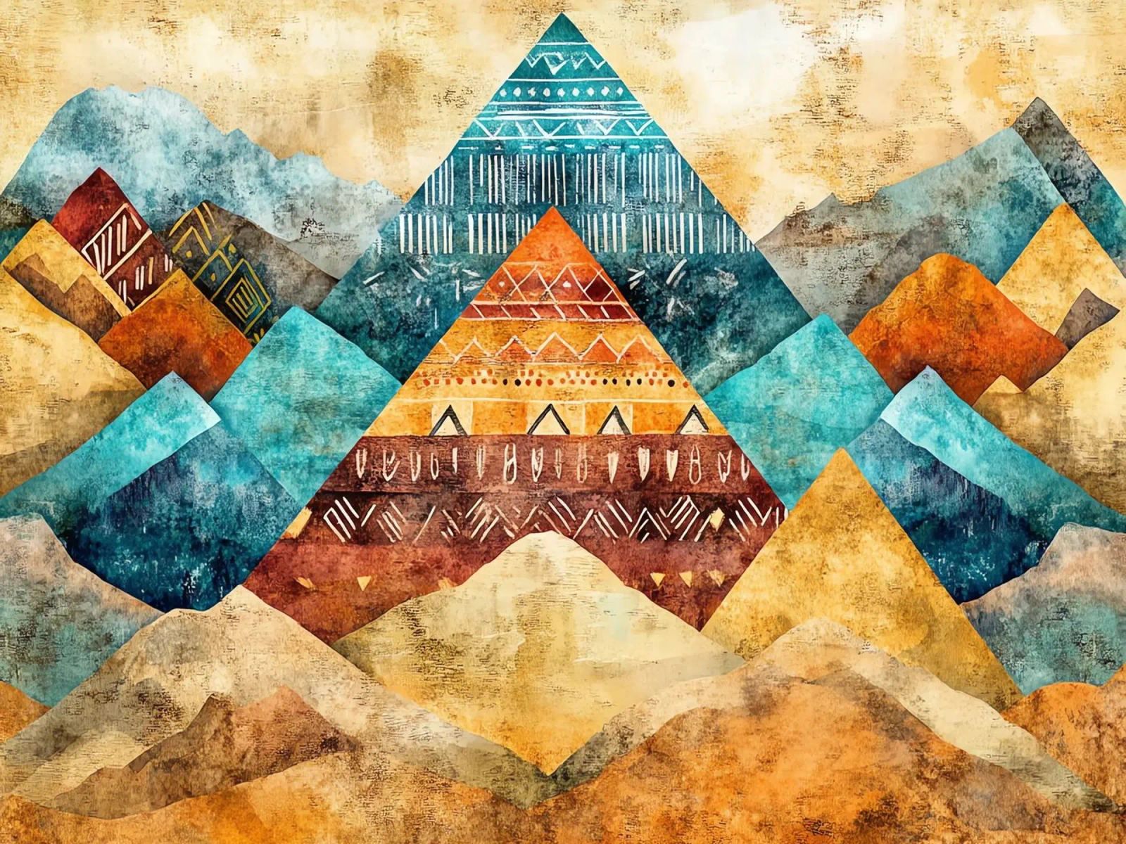 Ancestral Mountains poster by Théïa's Fantasia World