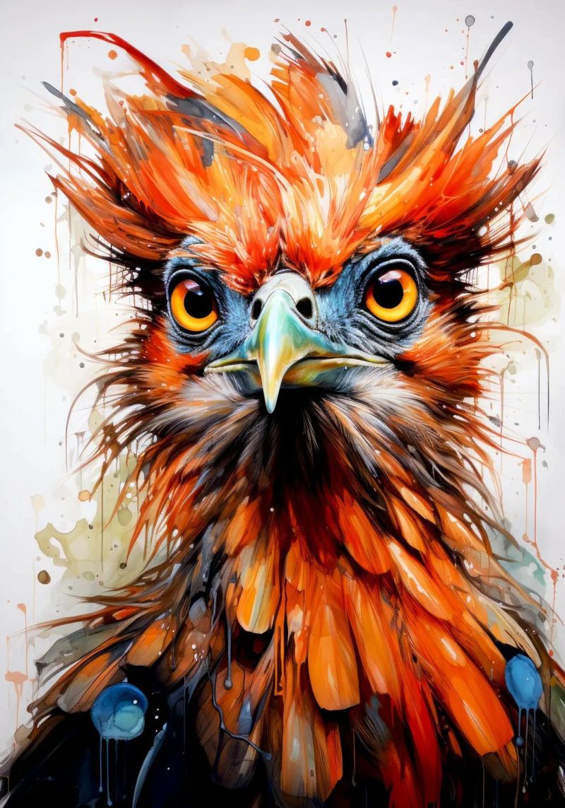 Águila loca arte animal poster de Justyna Jaszke JBJart