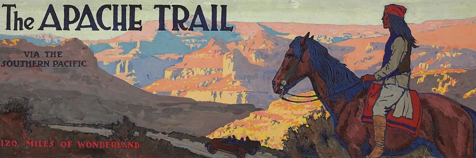 Maynard Dixon - Il sentiero degli Apache attraverso il Southern Pacific tela con Cornice a cassetta da ARTOTHEK