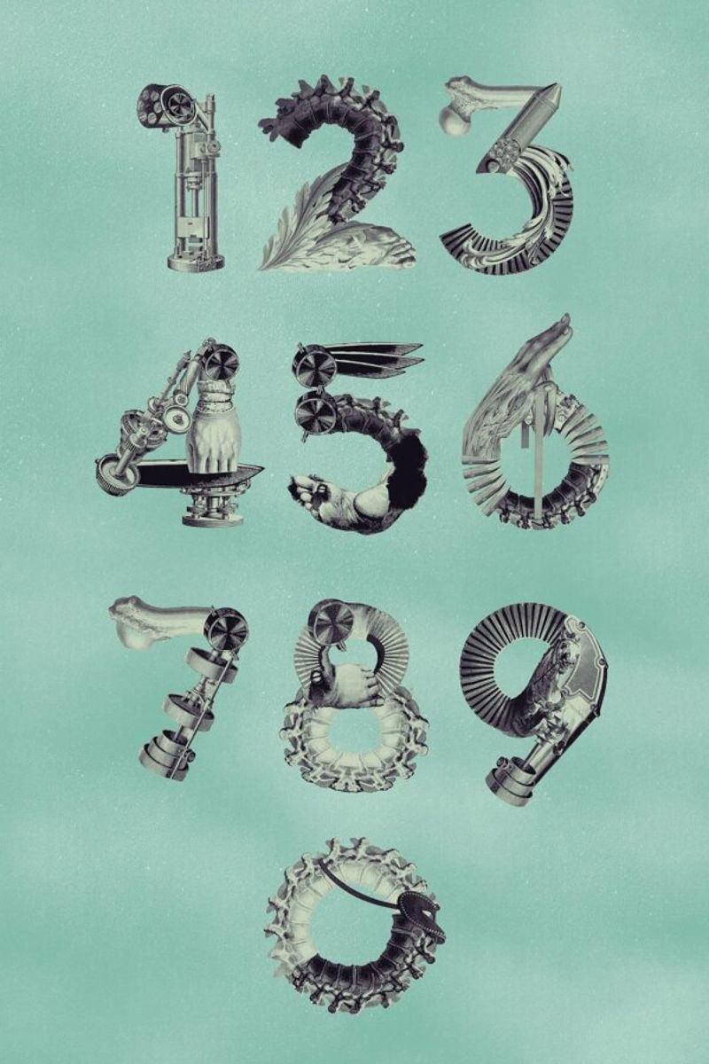 Steampunk Numbers 0-9 pellicola backlit da Birgit Palma