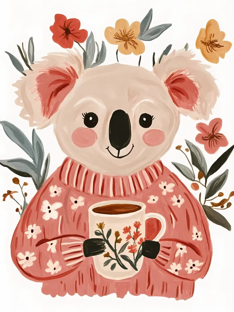 Simpatico Koala con tazza poster da IamHomeStudio