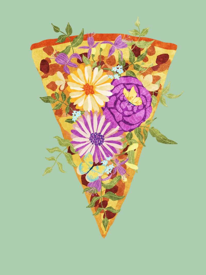 I love Pizza poster de Illustration Raissa Oltmanns