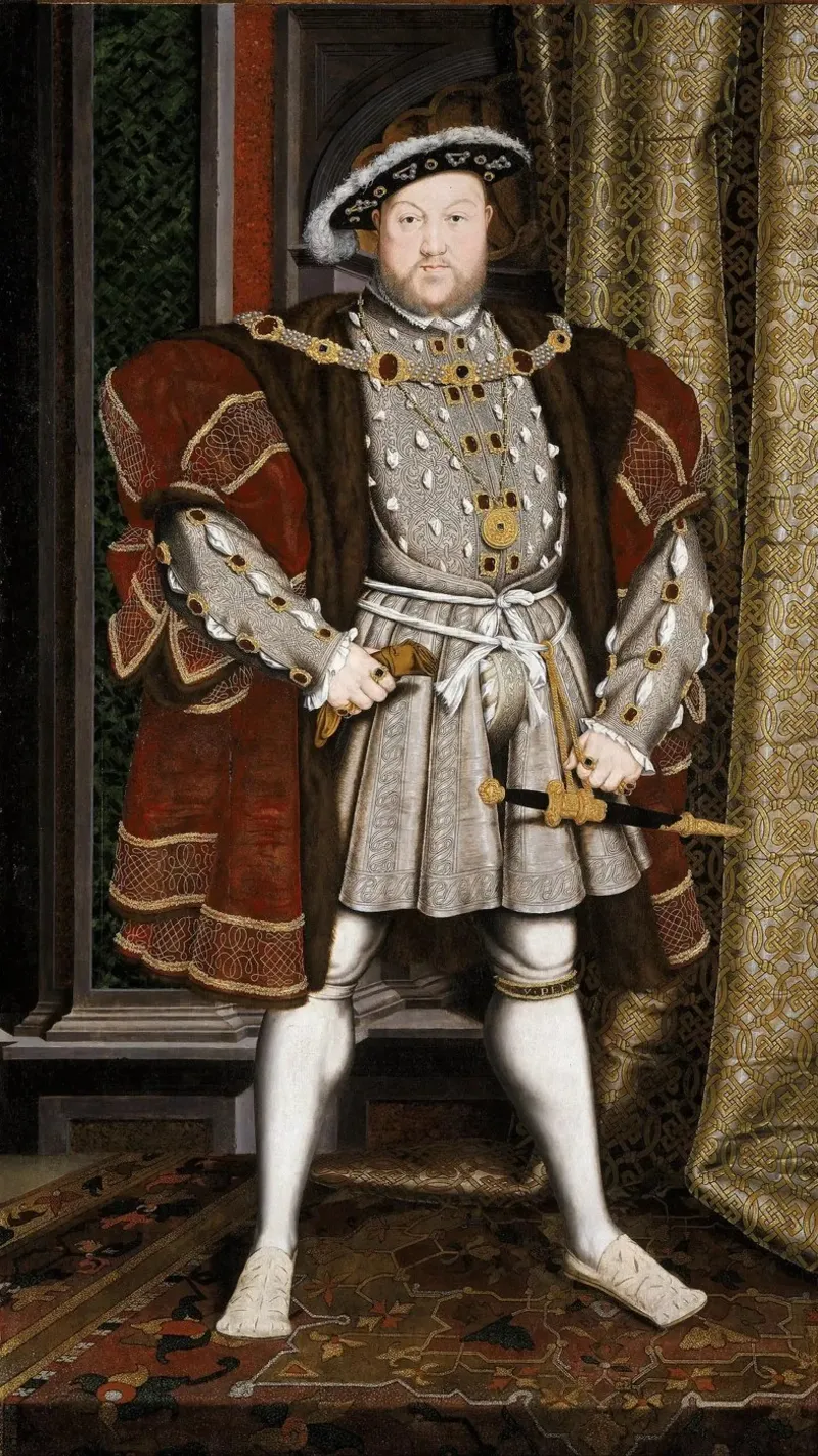 Ritratto di Enrico VIII - Bottega di Hans Holbein il Giovane pellicola backlit da William Store
