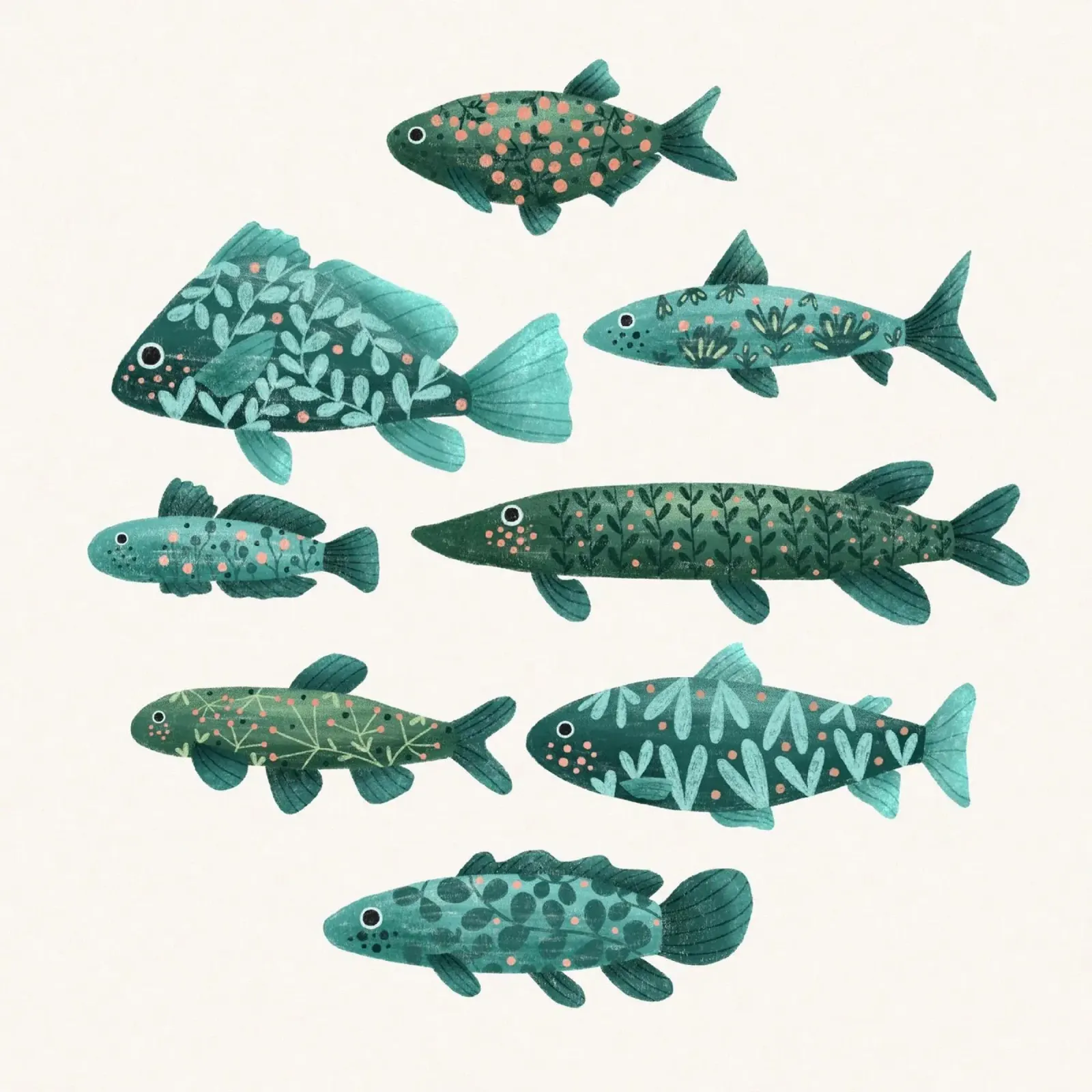 Monika Szczerbinska - Fische carta hahnemühle da The Artcircle