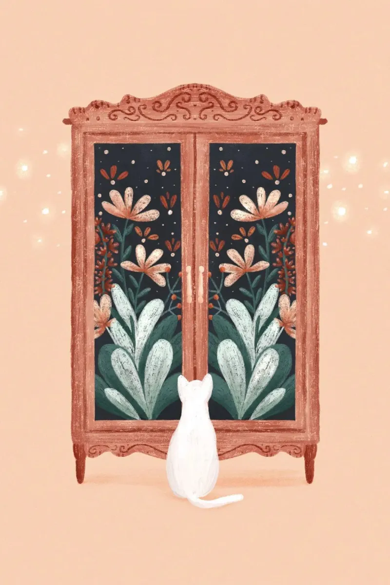 Monika Szczerbinska - Verträumte Katze poster con telaio in alluminio da The Artcircle