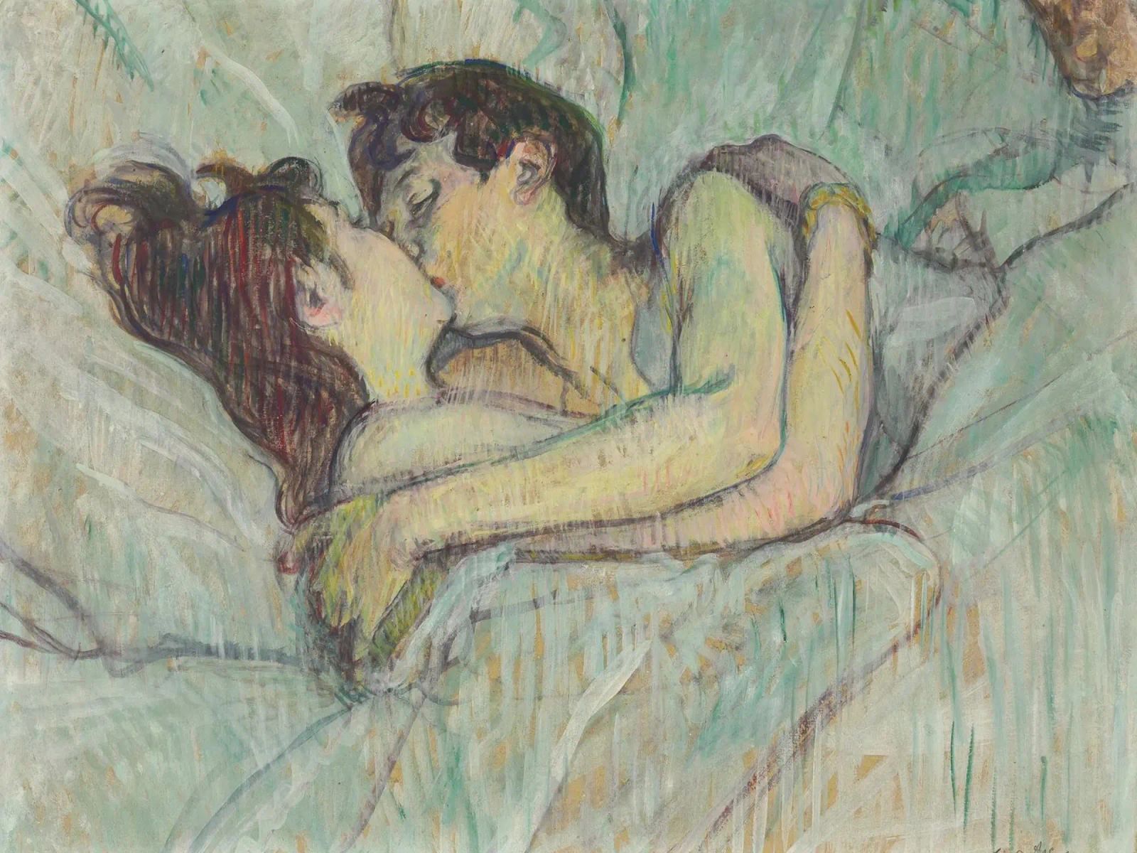 Henri de Toulouse-Lautrec - In Bed: The Kiss poster by Timeless Artworks