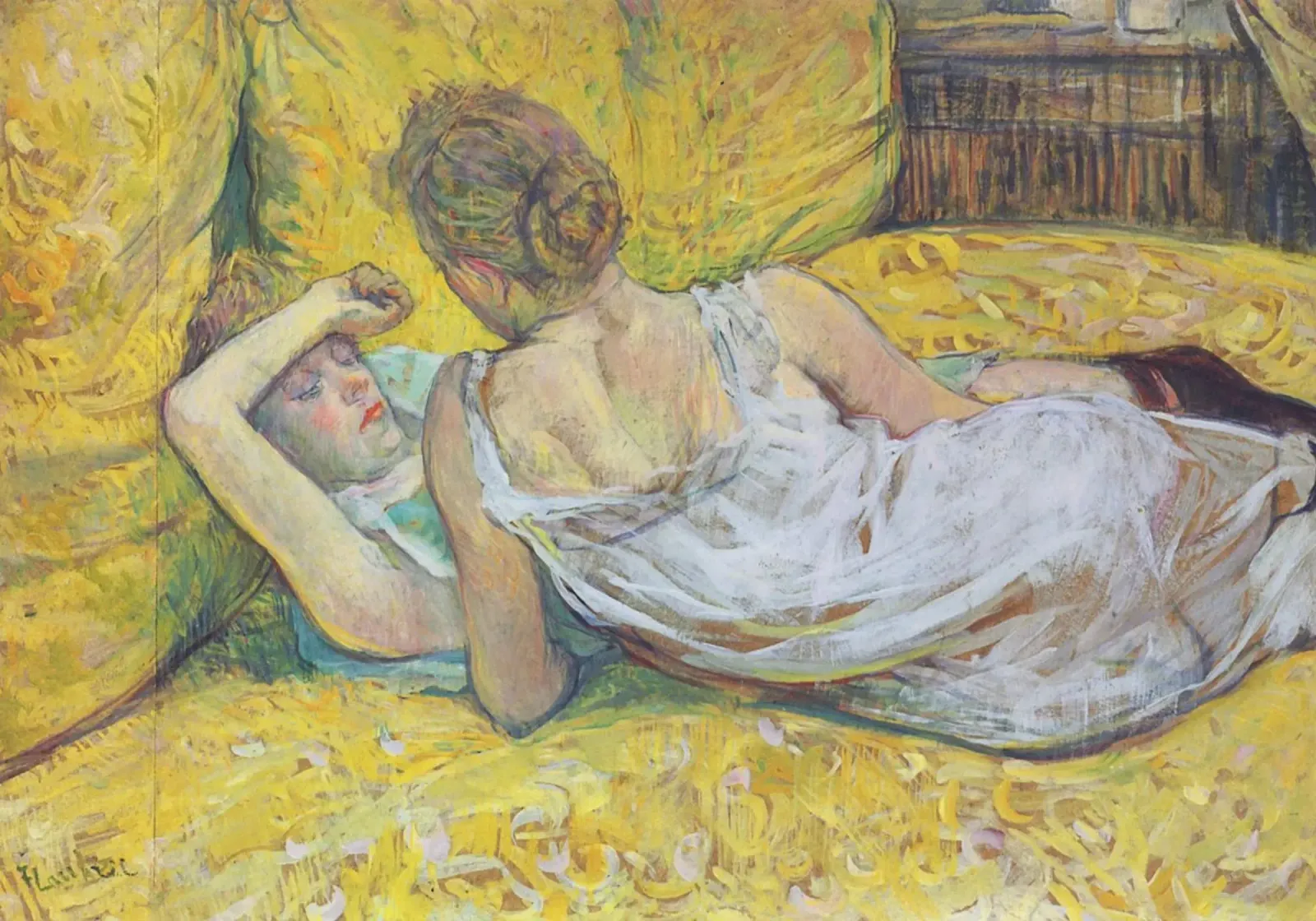 Henri de Toulouse-Lautrec - Abbandono (La coppia) poster con telaio in plastica da Timeless Artworks