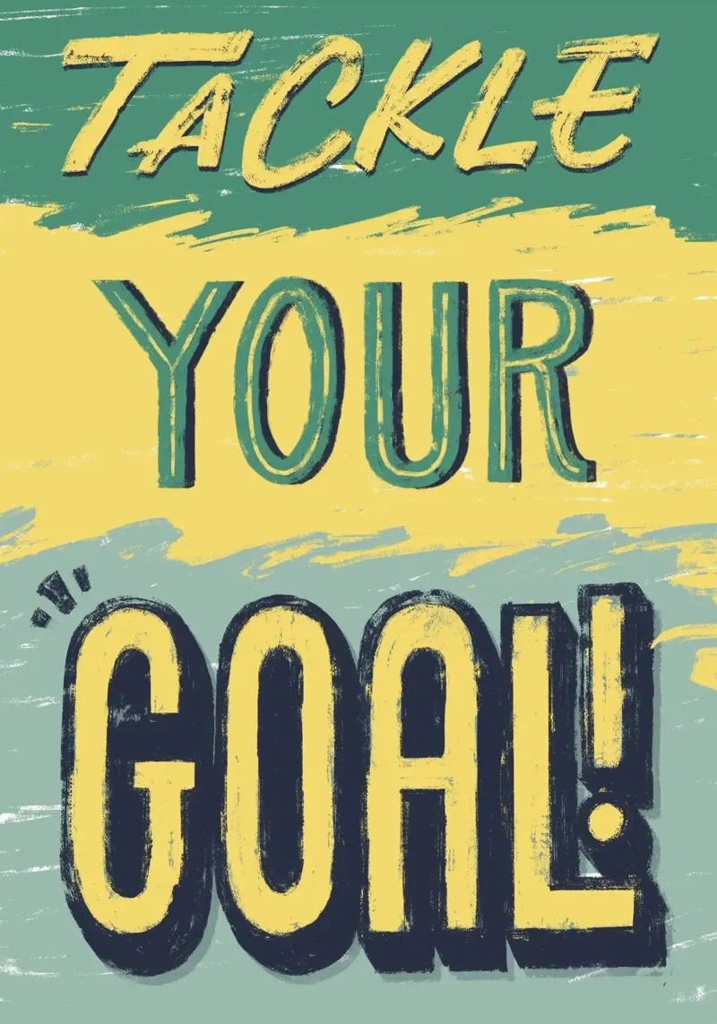 Tackle your goal acrylic glass by Glettering
