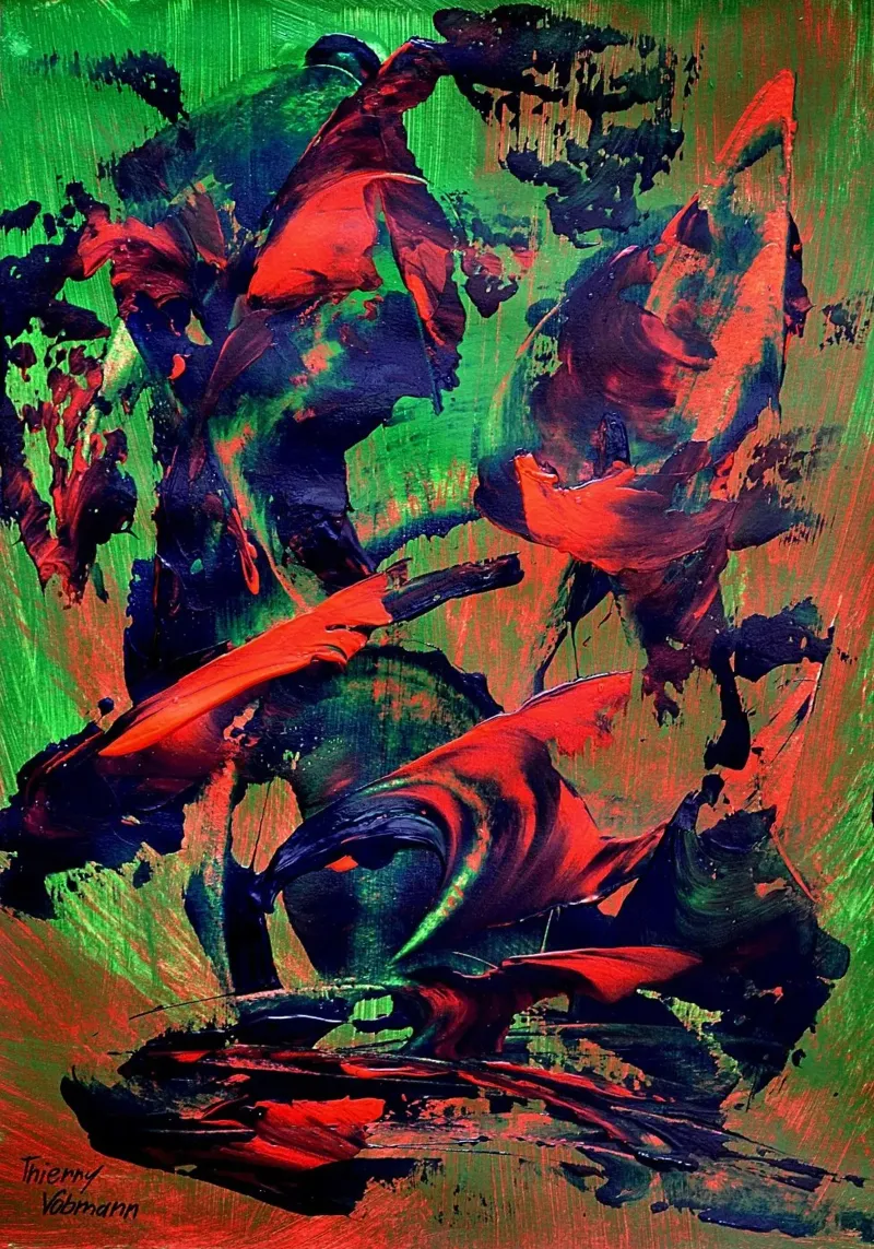 IDEAL GIFT 35 forex plate by Thierry Vobmann Abstract painting